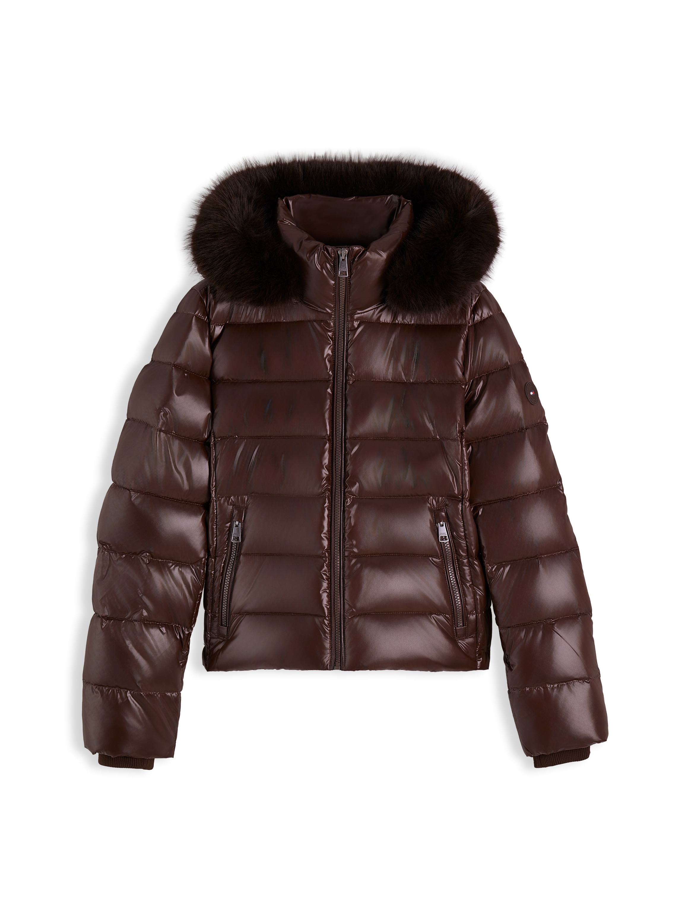 Tommy Hilfiger Veste matelassée »GLOSS DOWN FITTED JACKET« fibre synthétique, aspect légèrement brillant