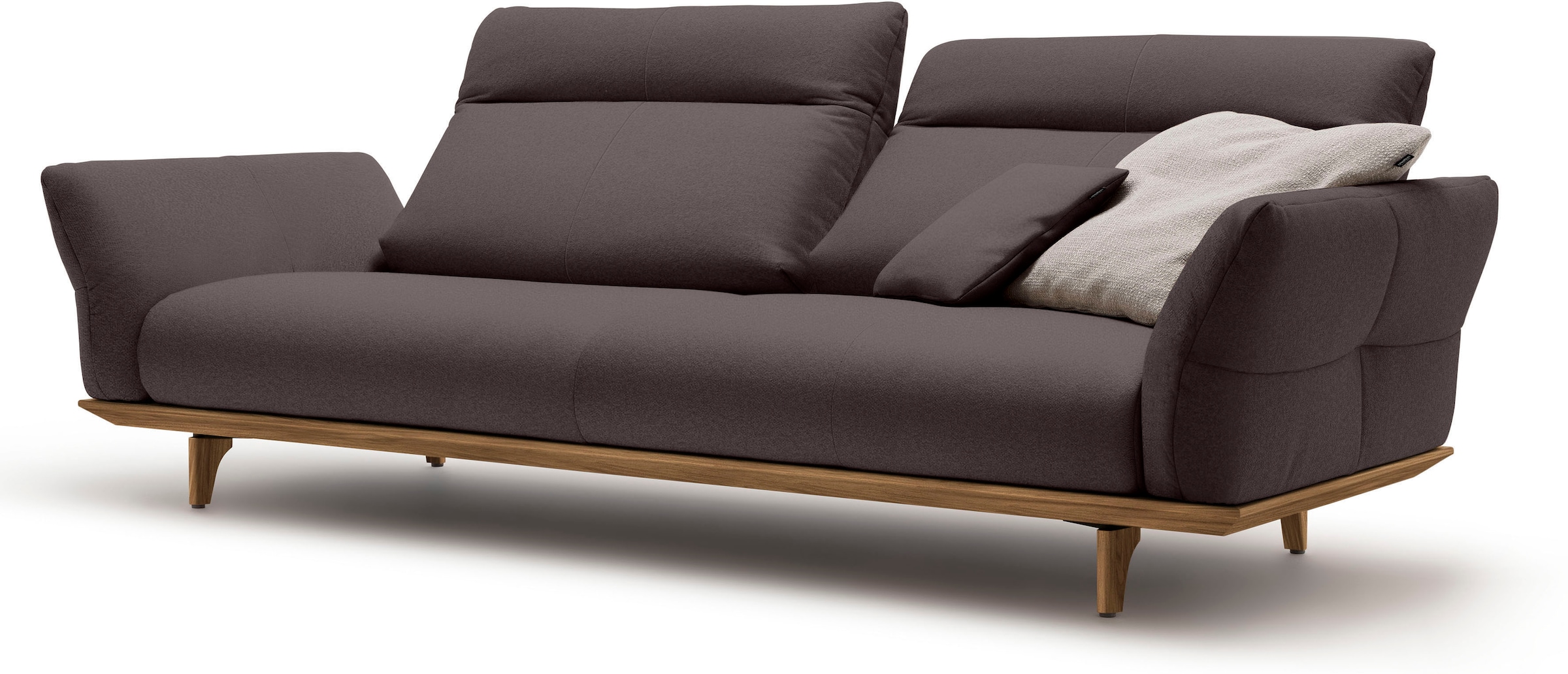 Creation BY ROLF BENZ 3,5-places »CR.460 Designsofa, erstklassiger Sitzkomfort, verstellb. Rückenlehne« Socle et pieds en noyer, largeur 228 cm