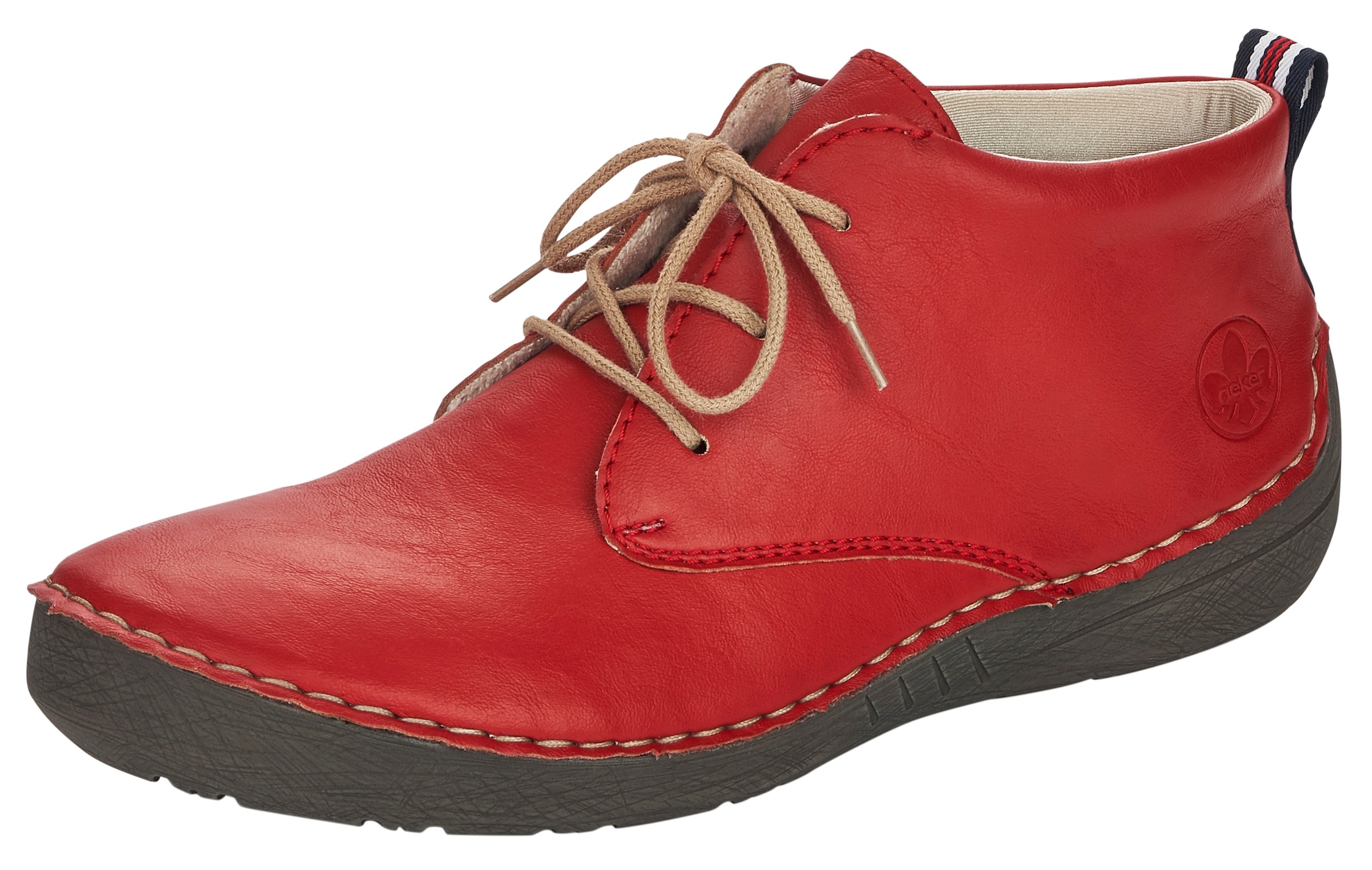 Image of Rieker Schnürboots, Stiefelette, Schnürstiefelette mit Rahmennaht