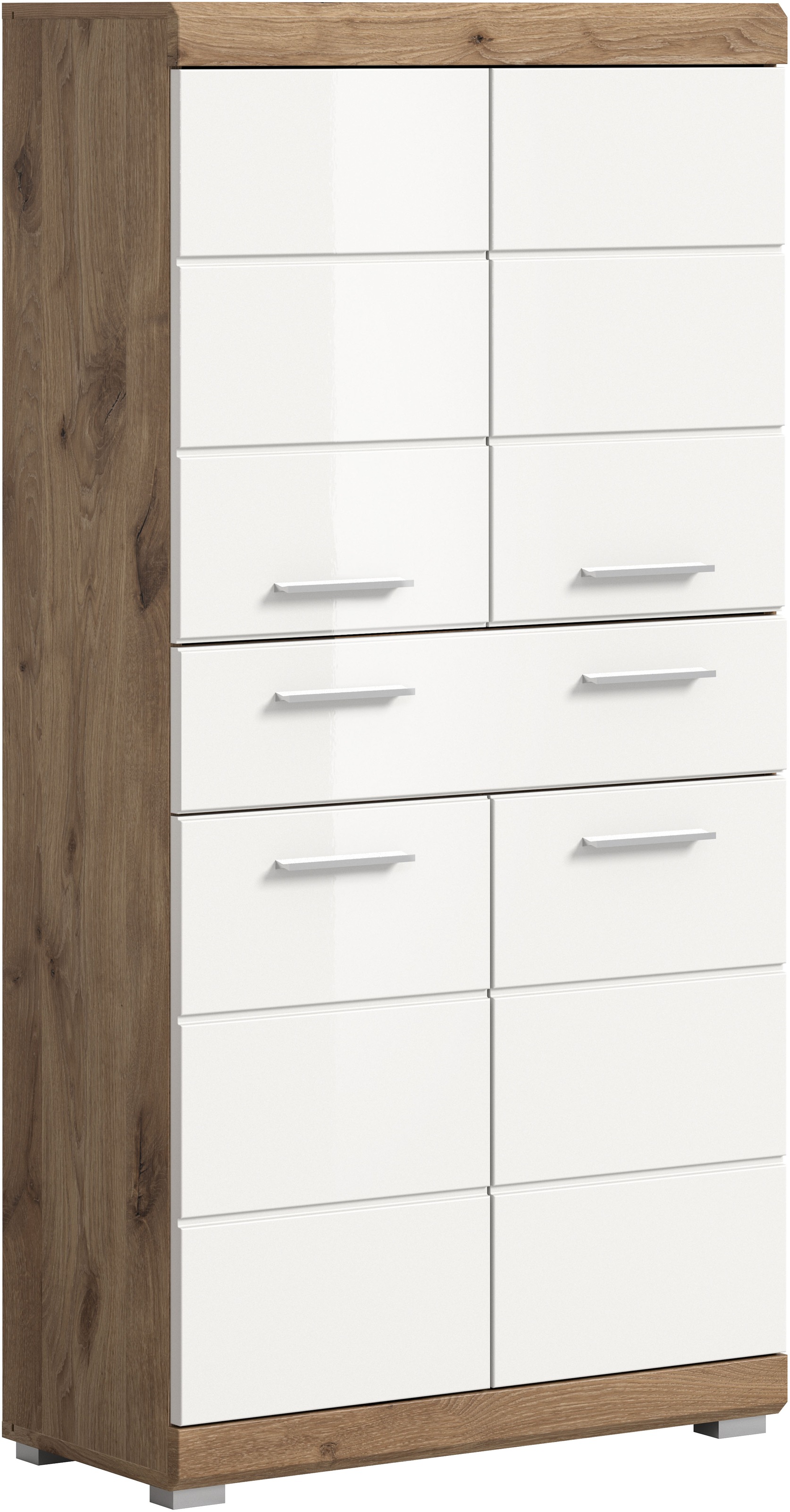 Image of welltime Midischrank "SIENA, Breite 74cm, 4 Türen, 1 Schubkasten, 4 Fächer, MDF-Front" TOPSELLER, in verschiedenen Farben erhältlich, Badmöbel, Badschrank, Schrank, Bad
