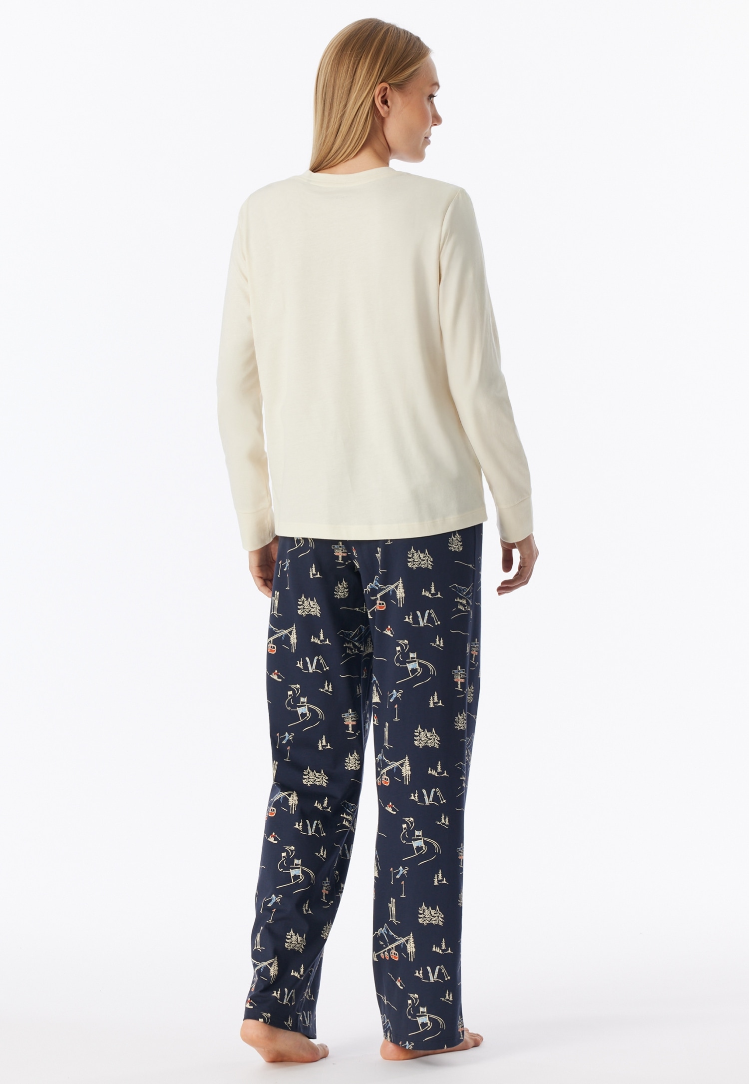Schiesser Pyjama »Family« 2 mit V-Ausschnitt, Baumwolle