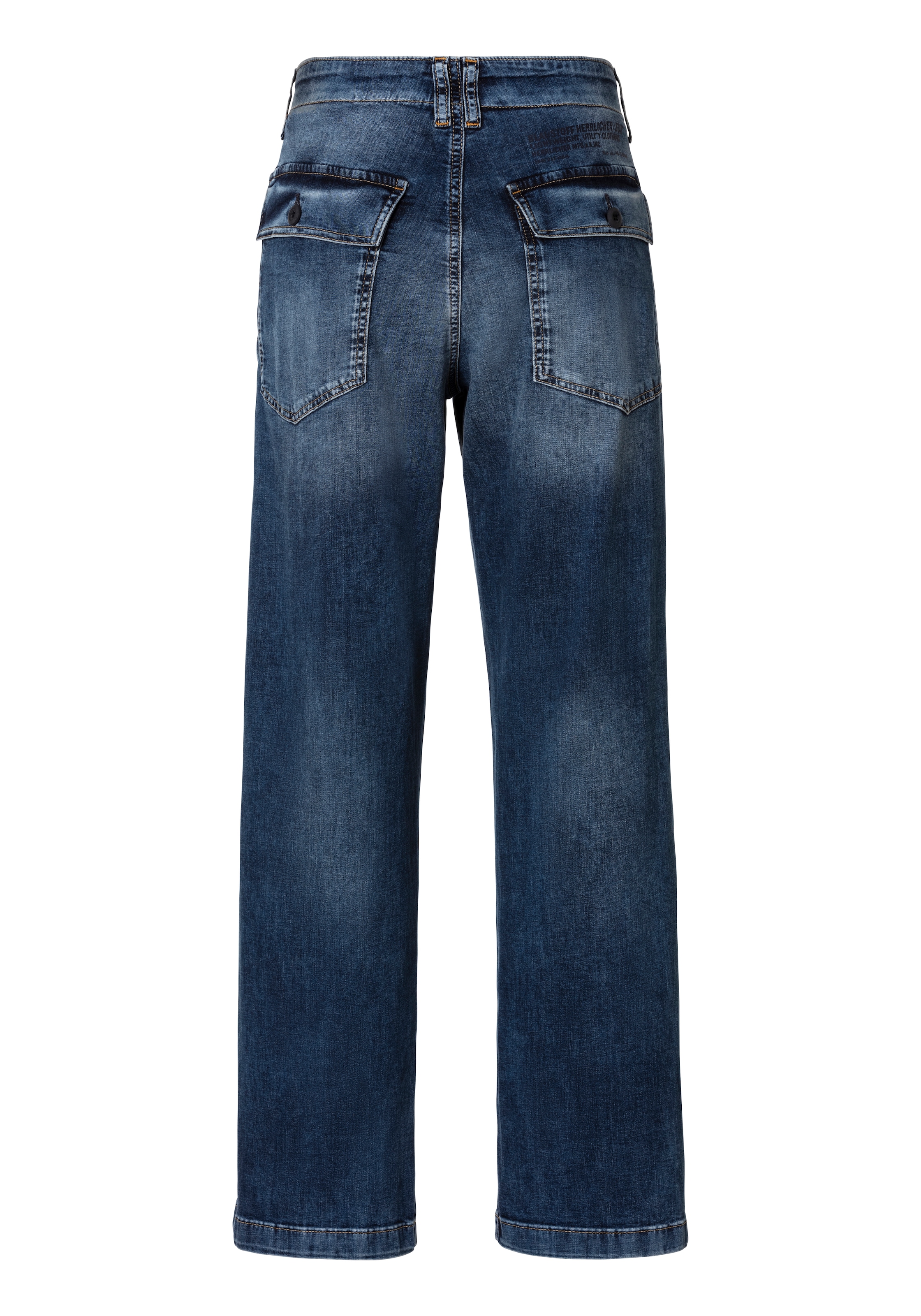 Herrlicher 5-Pocket-Jeans »Fatique Women Wide Recycled Light Denim«, mit grossen aufgesetzten Taschen