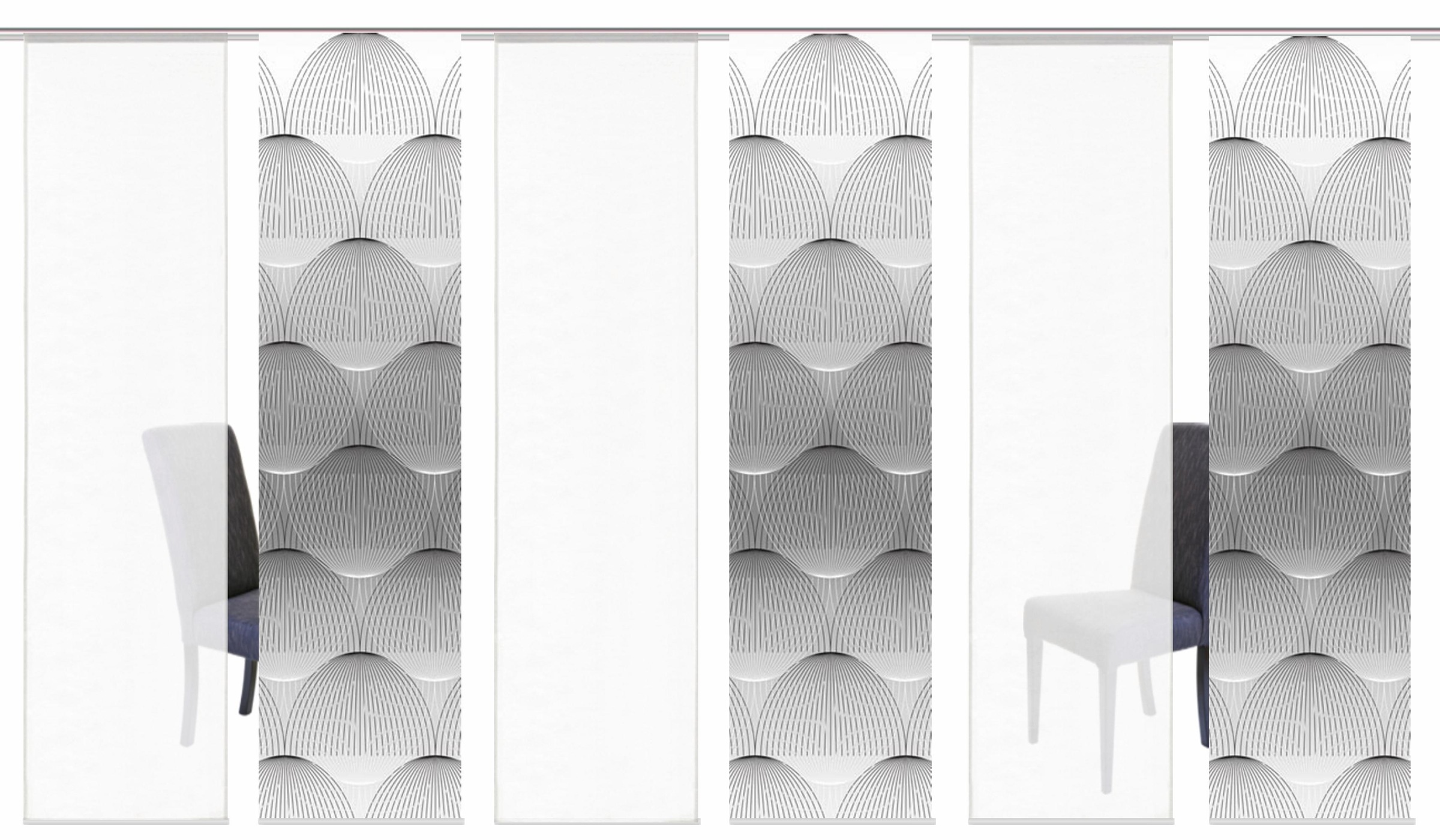 Image of HOME WOHNIDEEN Schiebegardine »BENARIS«, (6 St.), HxB: 245x60, inkl. Befestigungszubehör bei Ackermann Versand Schweiz