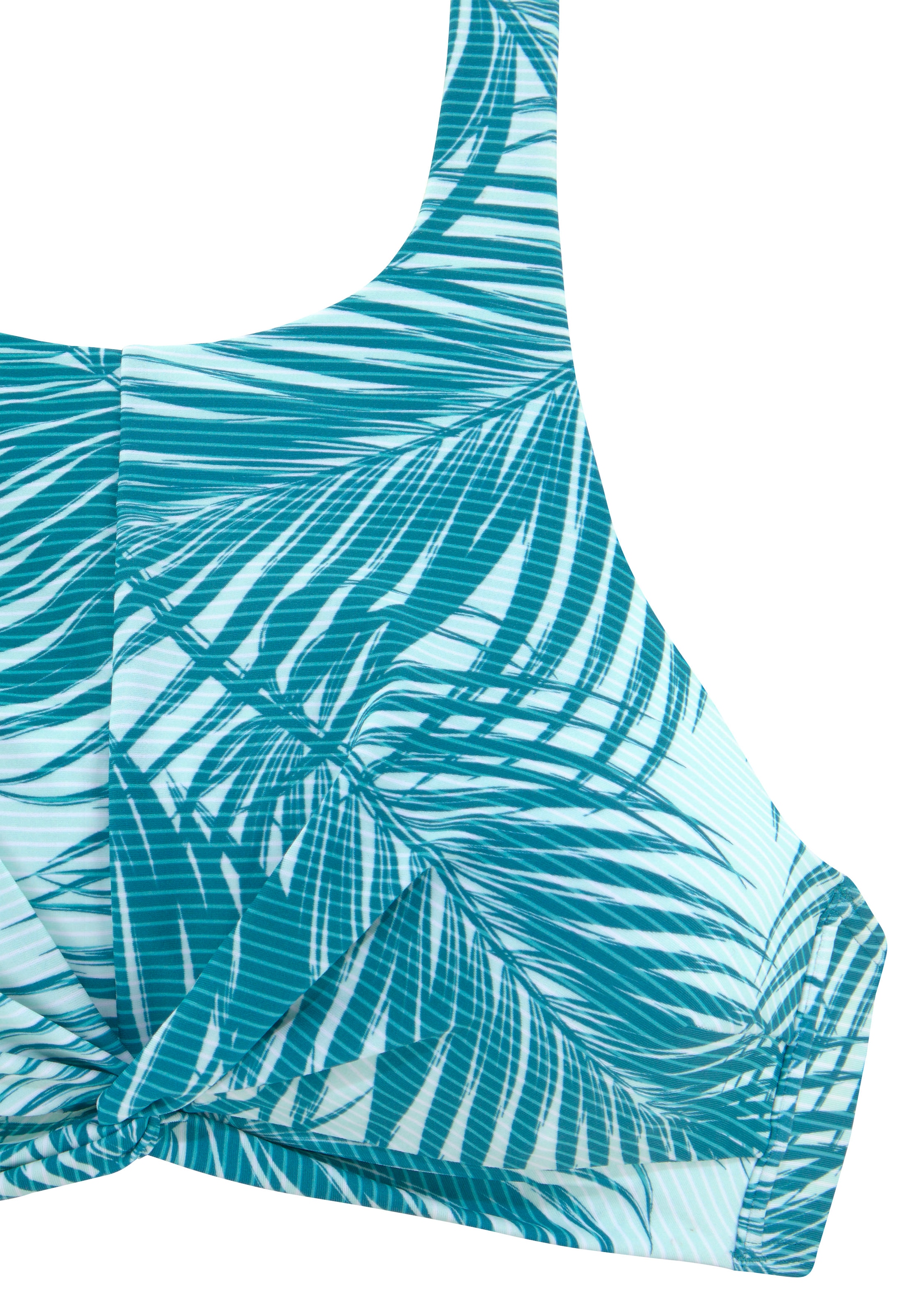 LASCANA ACTIVE Crop-Bikini-Top »Coal«, mit Knoten-Optik