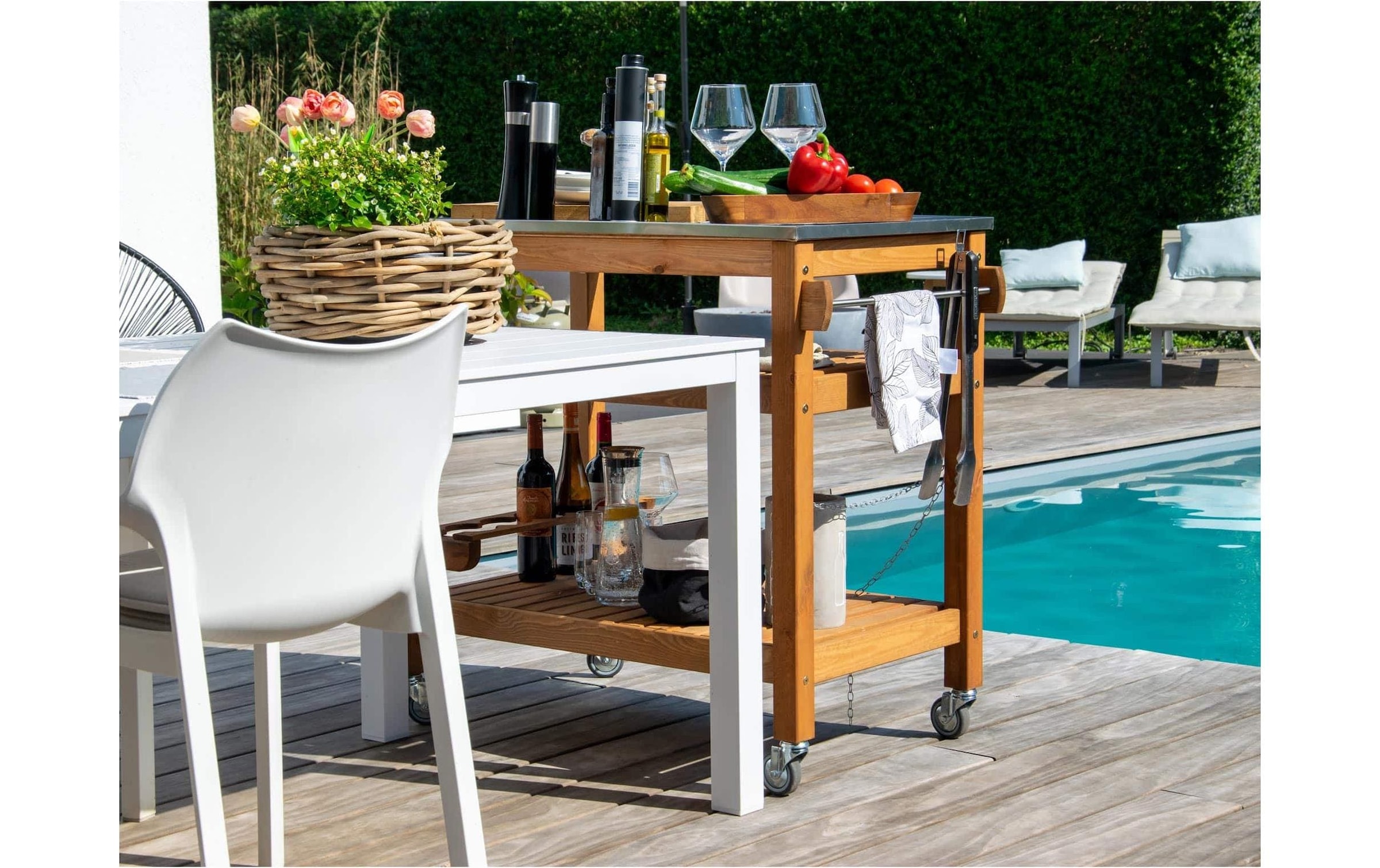 dobar Chariot à roulettes »Rollbarer Beistellwagen« Vielseitiger Multifunktionswagen