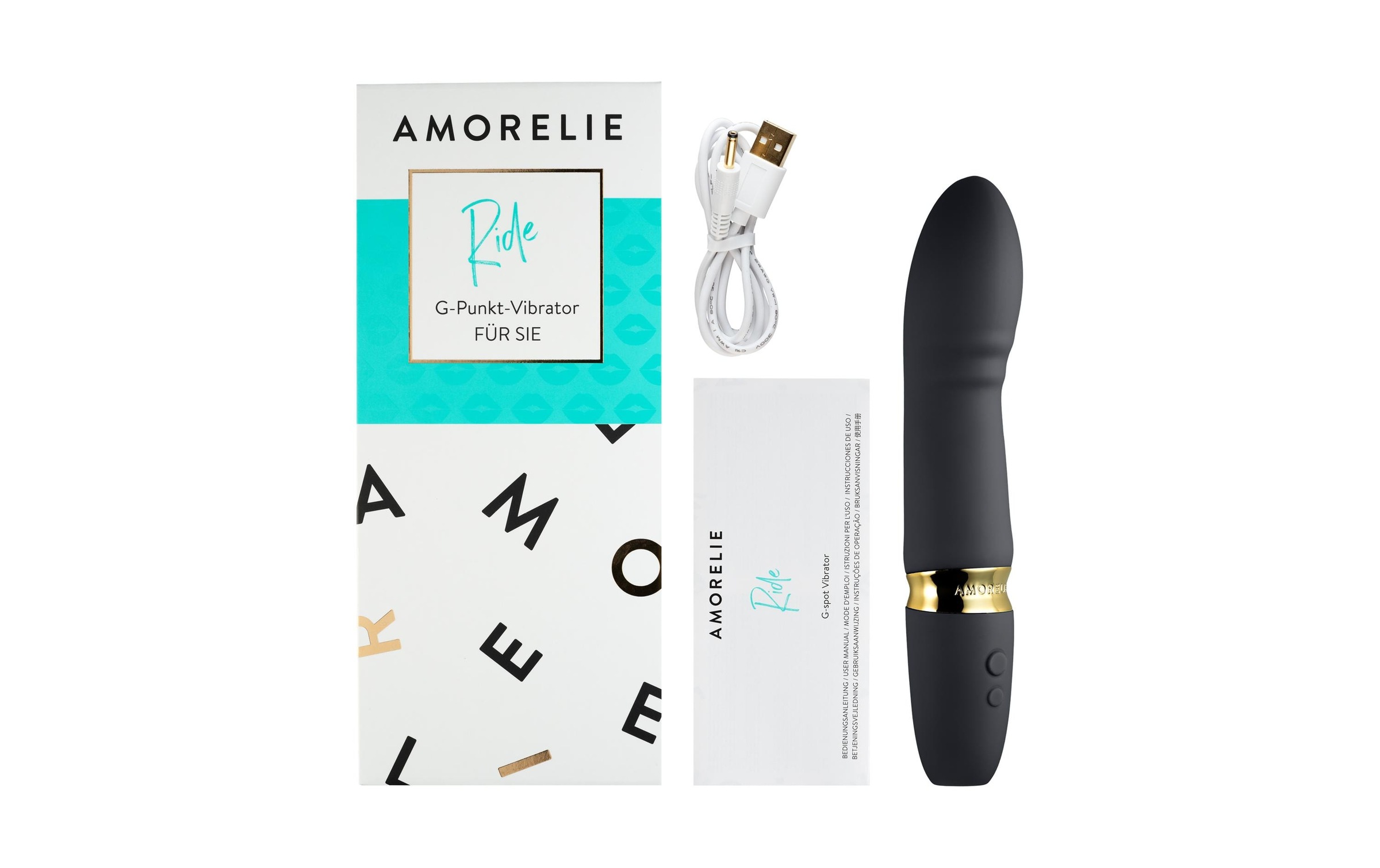 AMORELIE Vibrator »«Ride» Grey« Hochwertiges Sextoy für die G-Punkt Stimulation