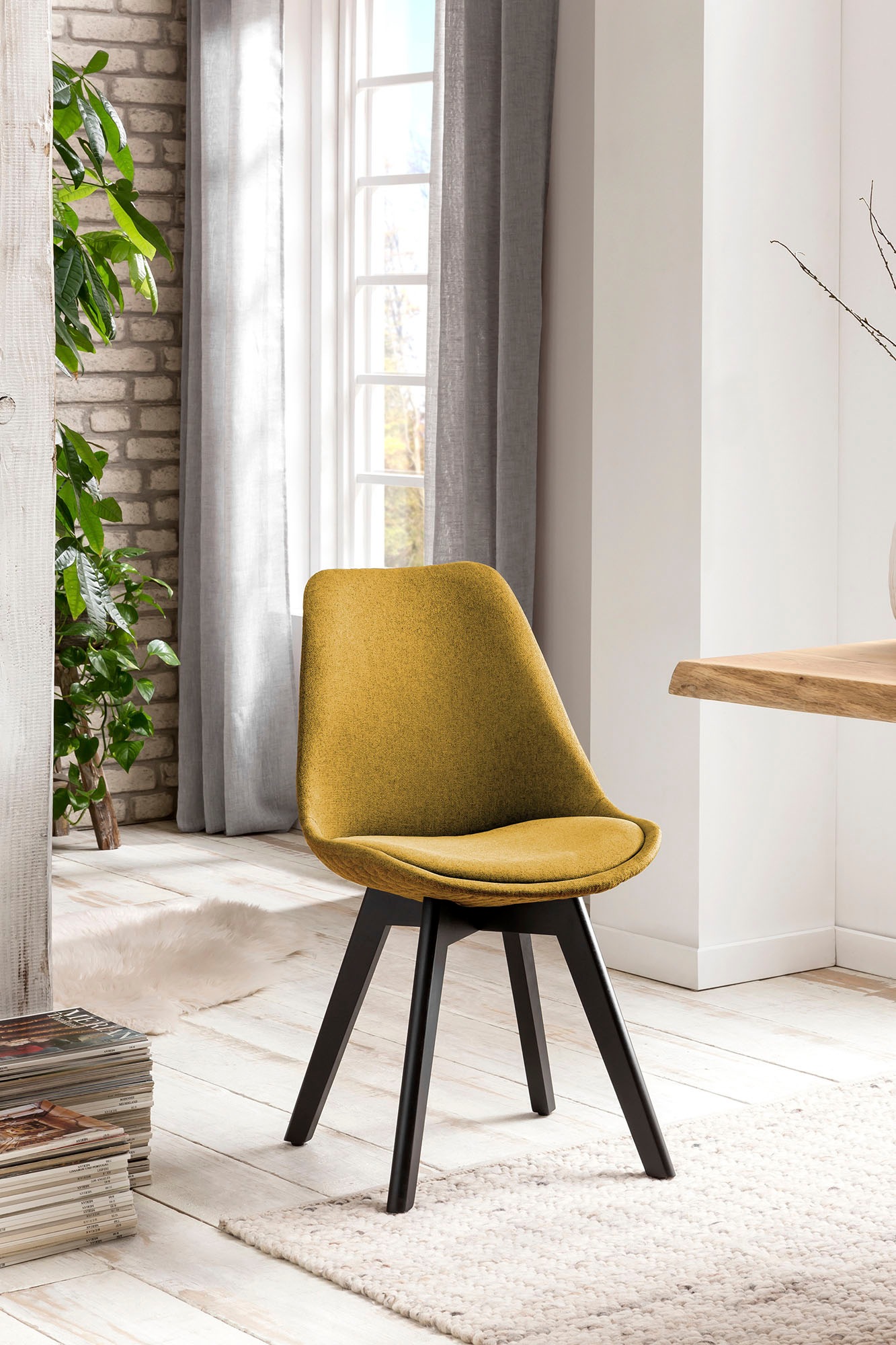 Image of SalesFever Esszimmerstuhl, (Set), 2 St., Stoff, mit Wabensteppung auf der Rückseite bei Ackermann Versand Schweiz