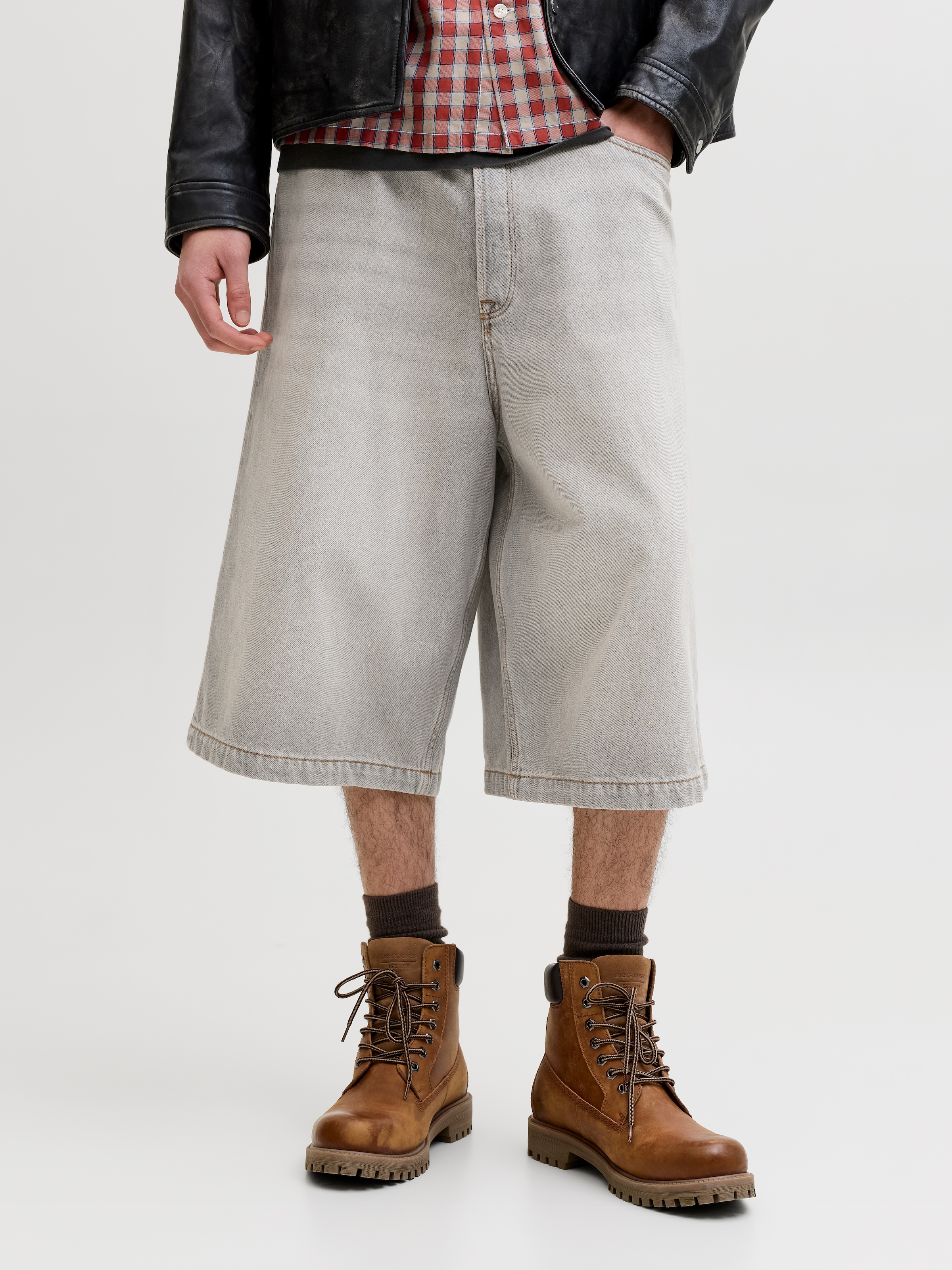 Image of Jack & Jones Jeansbermudas "JJIBILLY JJLUCA JORTS AKM 793 LN" Baumwolle