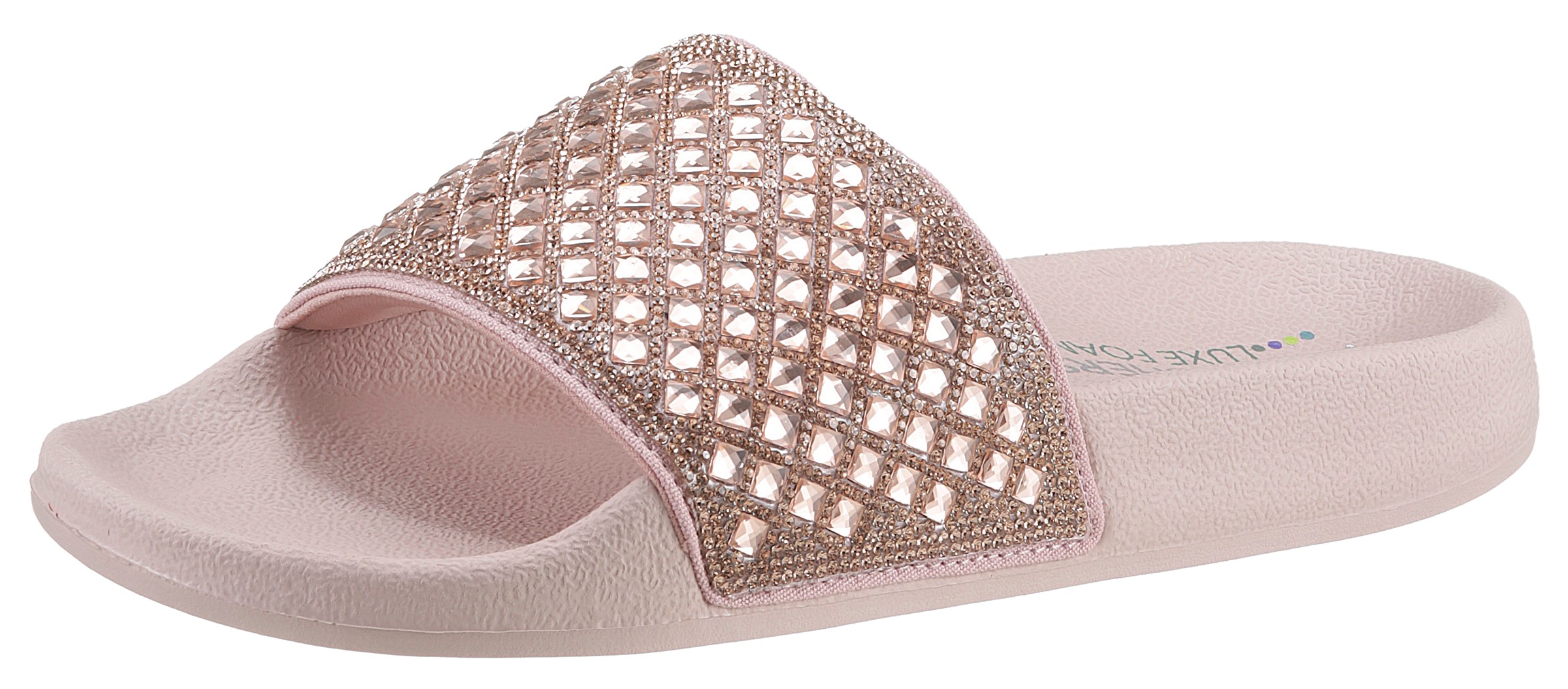 Skechers Pantolette »POP UPS SLIDE BY«, mit funkelnder Bandage kaufen