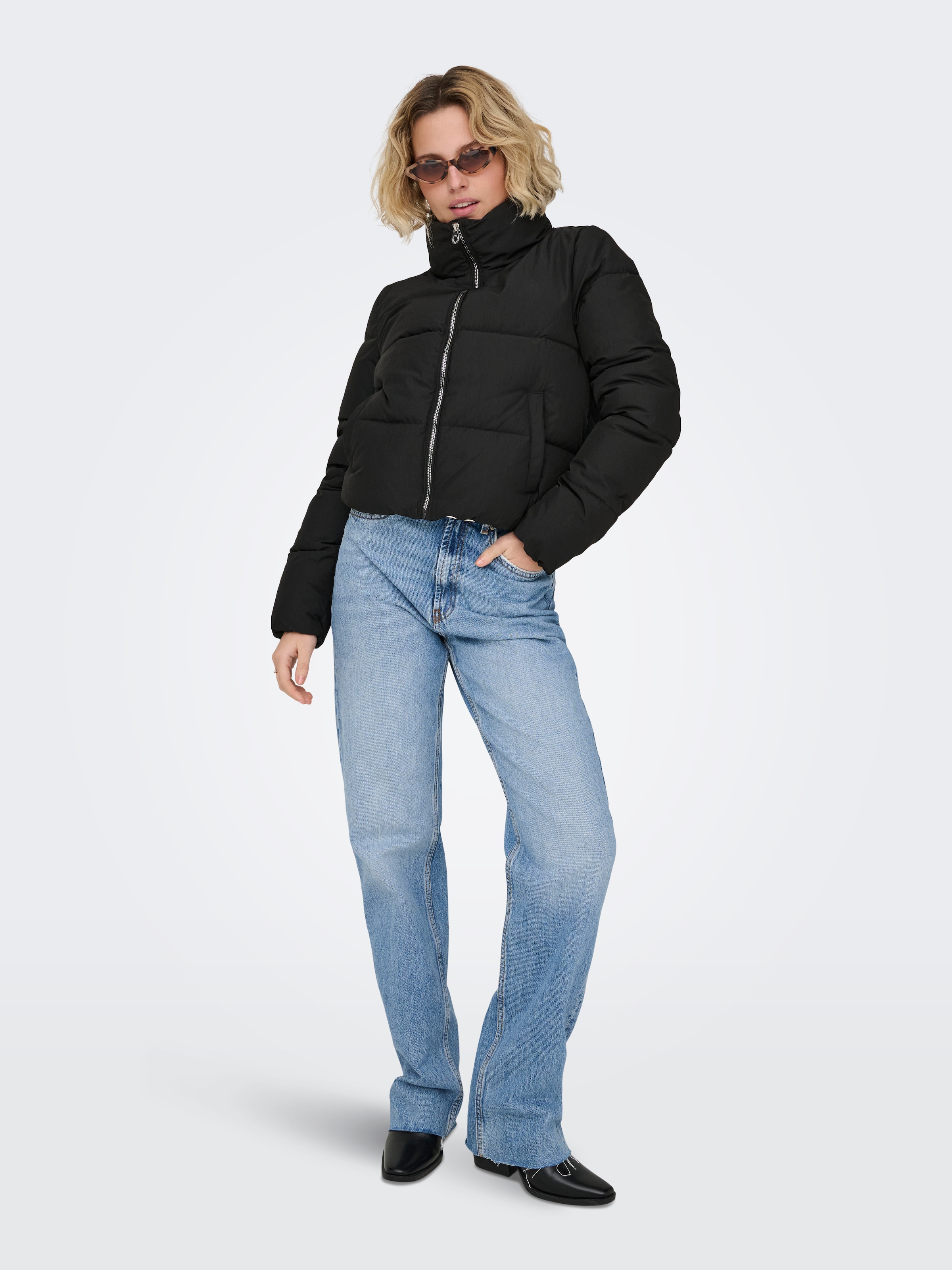 ONLY Steppjacke »ONLCAMILLA V-NECK L/S PULLOVER KNT NOOS«