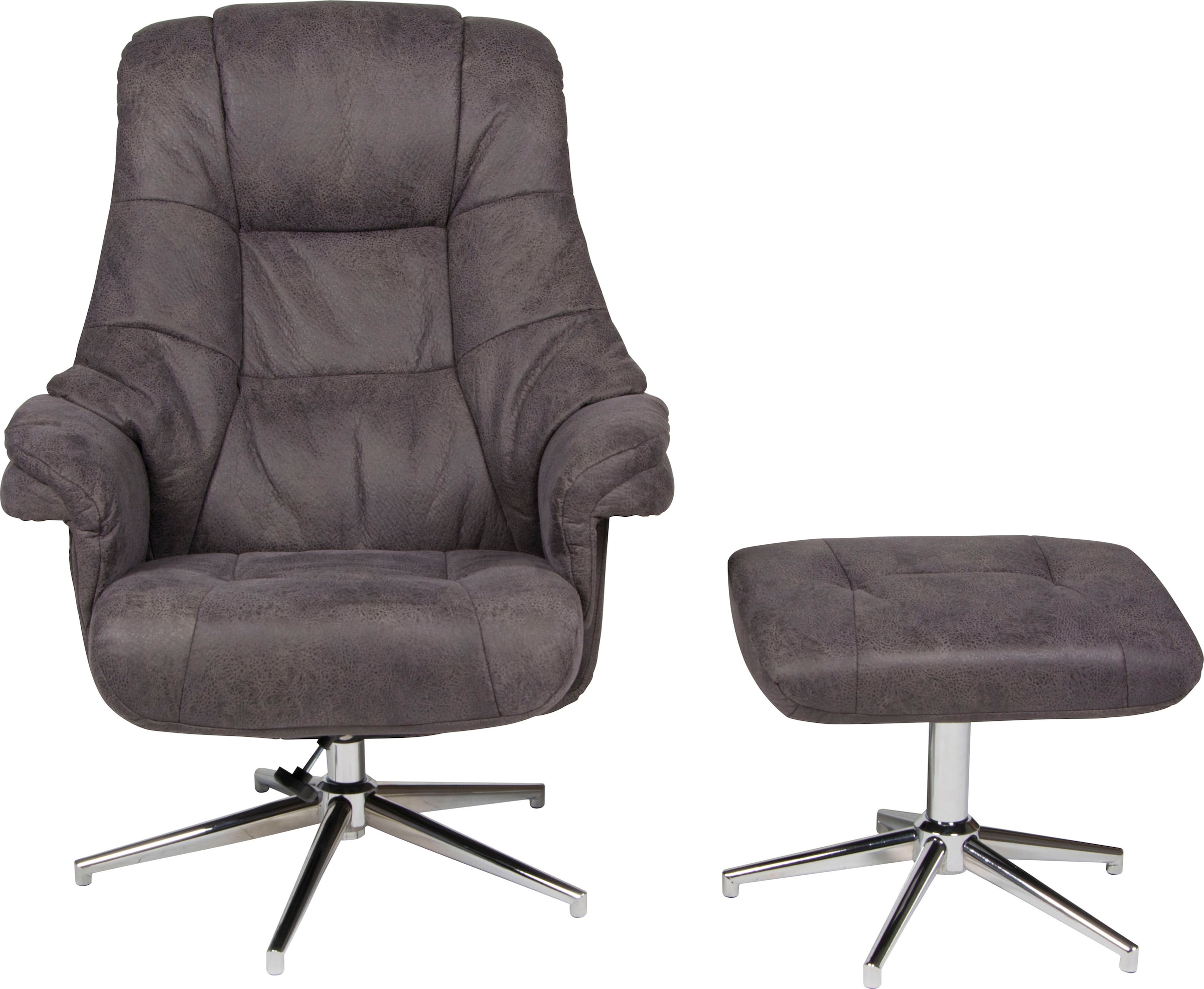 Duo Collection Fauteuil TV »Burnaby« avec tabouret et fonction relax, pivotant à 360 degrés