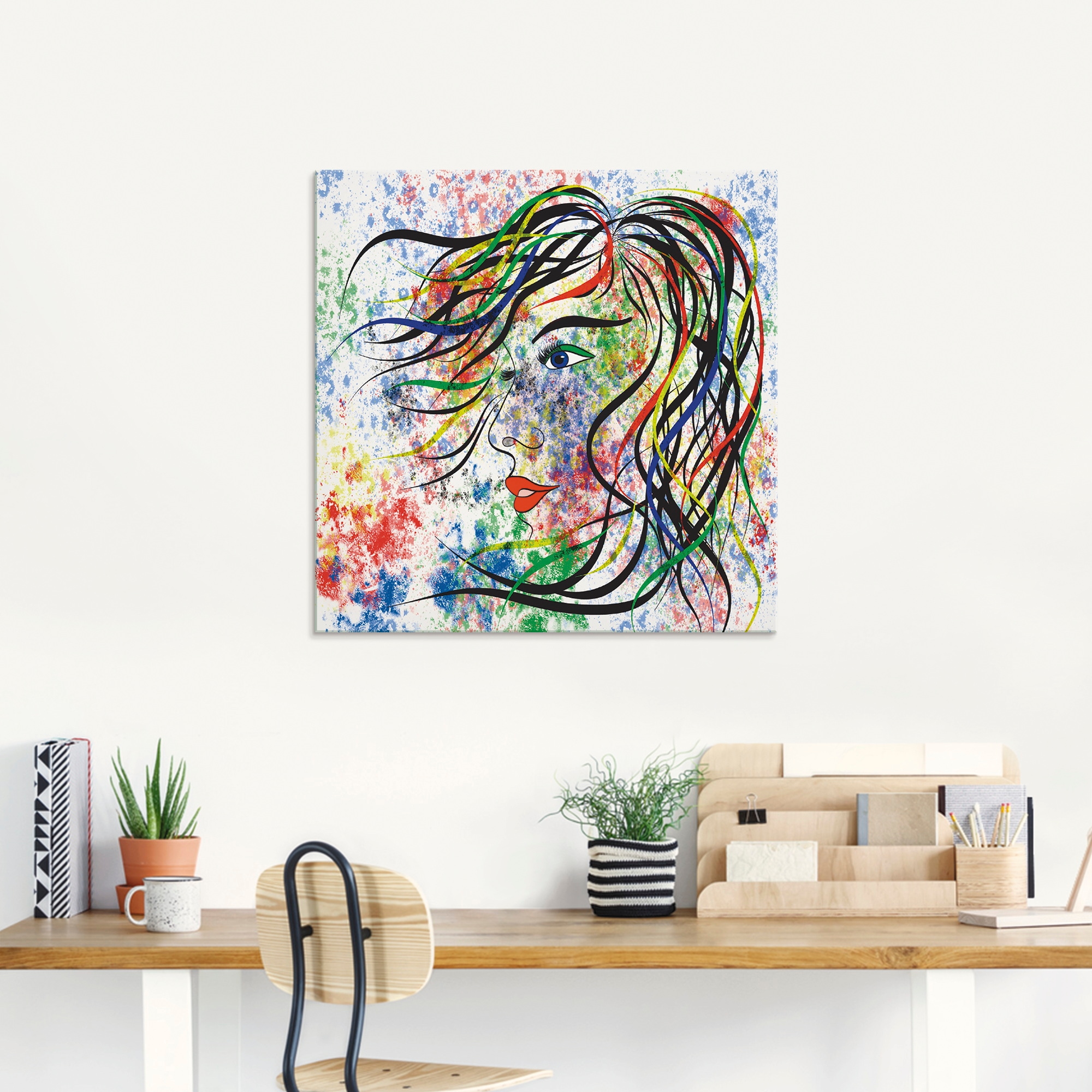 Artland Glasbild »Modern Porträt«, Frau, (1 St.), in verschiedenen Grössen