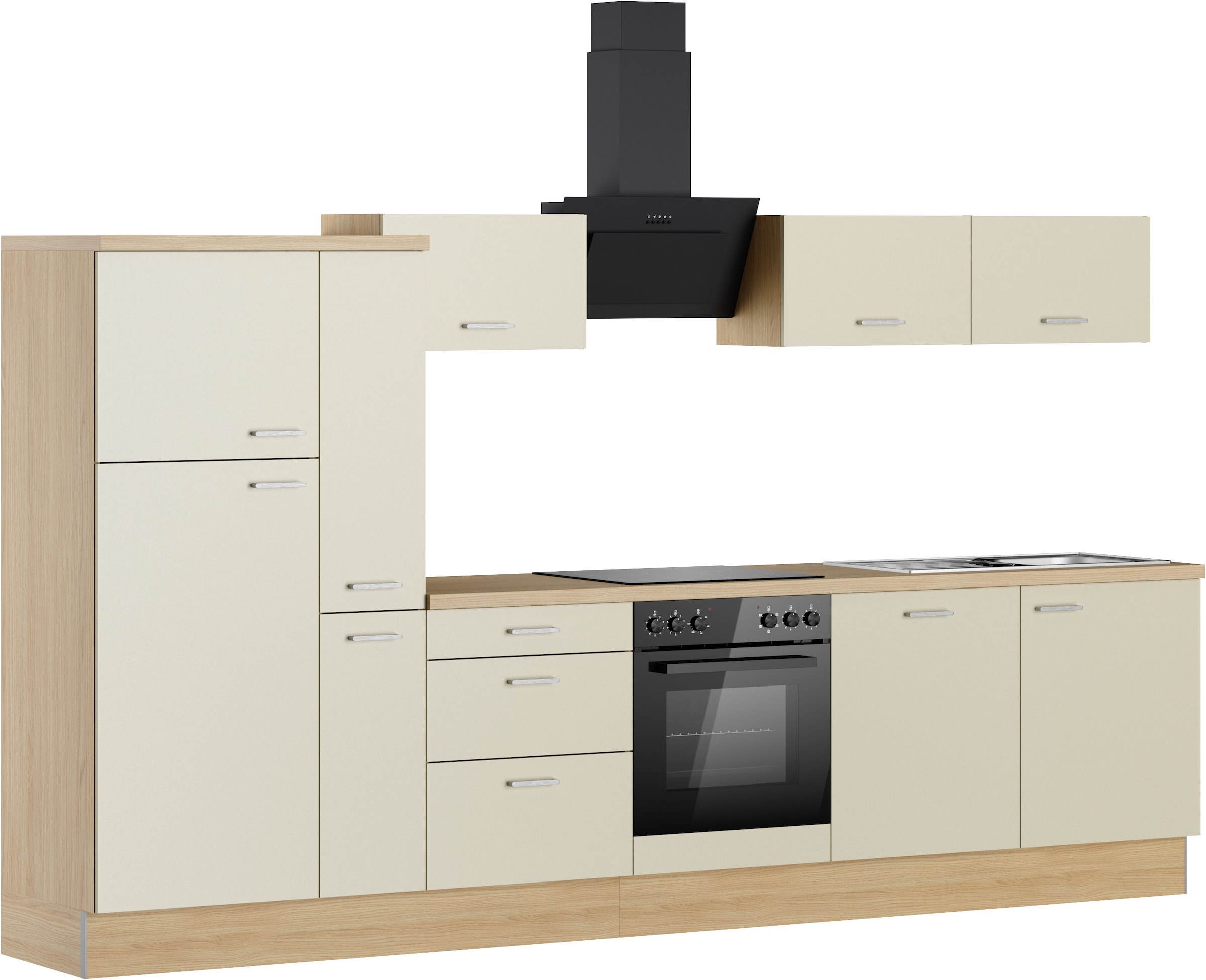 KOCHSTATION Küchenzeile »KS-Sion« Breite 330 cm, schnelle Montage mit OPTIsnap, wahlweise mit E-Geräten