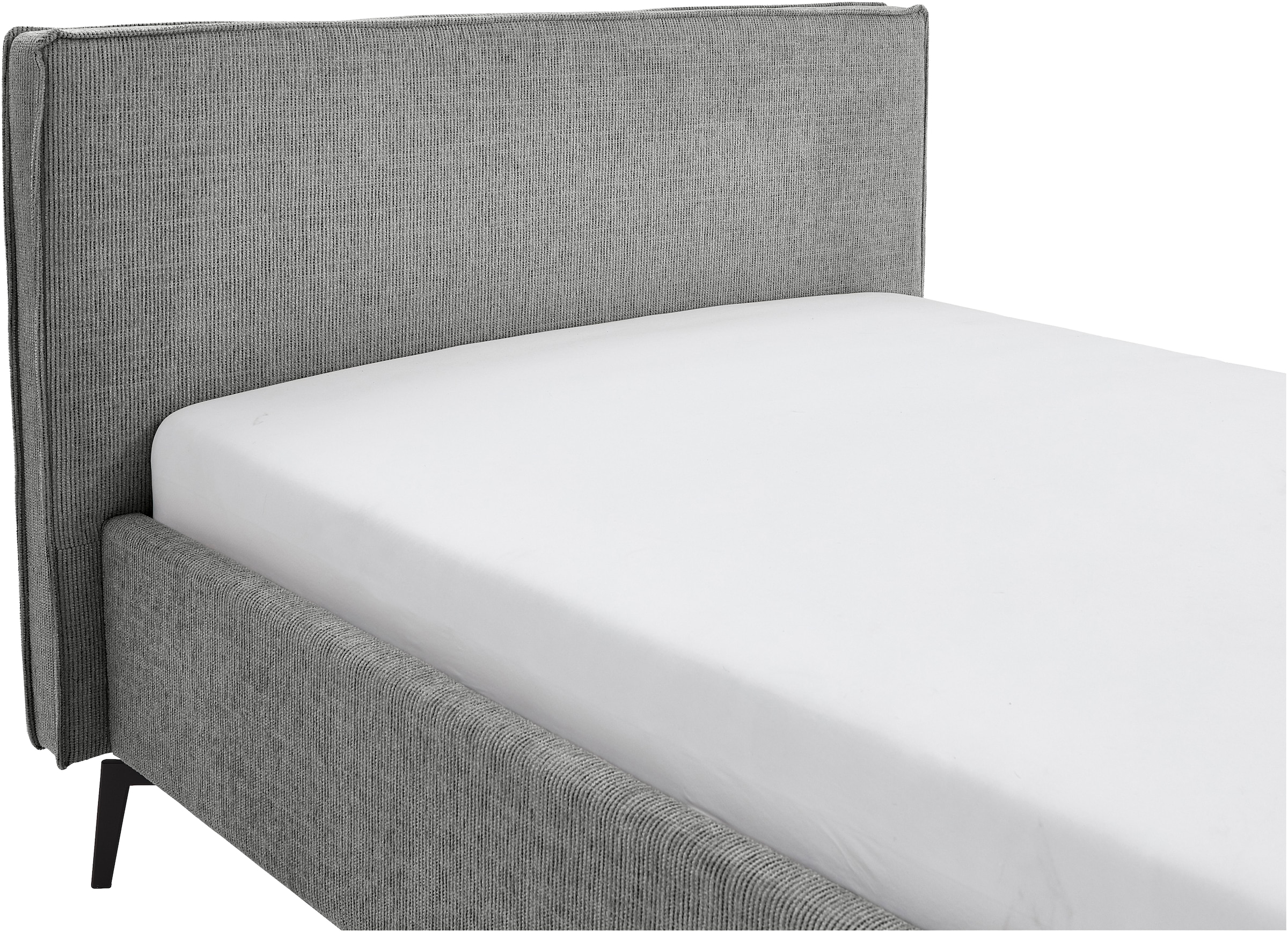 meise.möbel Lit rembourré »Riva II« mit schwarzen Metallfüssen, wahlweise mit Bettkasten