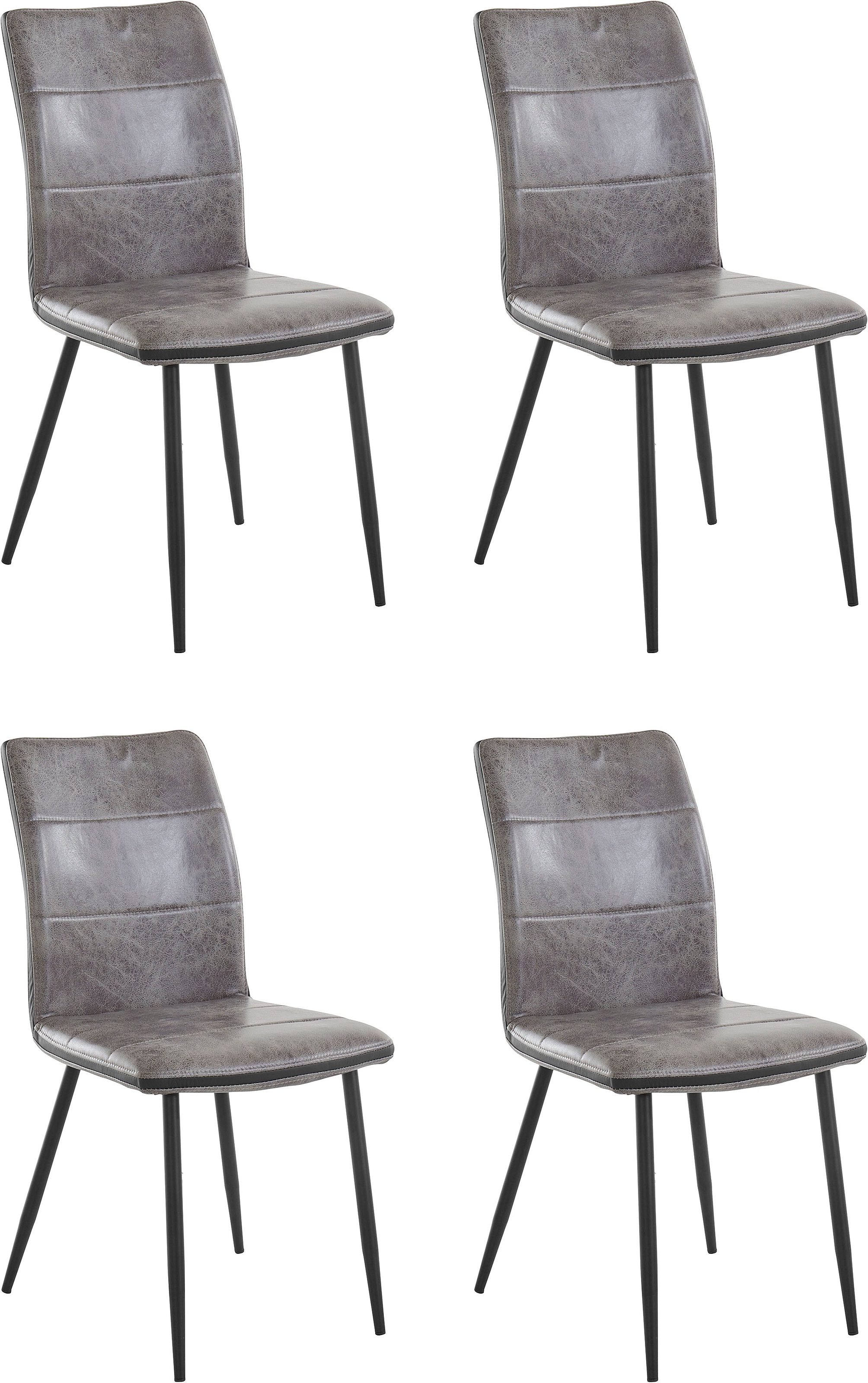 Image of HELA 4-Fussstuhl »Linea III«, (Set), 4 St., Microfaser VINTAGE, 2 und 4 Stück bei Ackermann Versand Schweiz