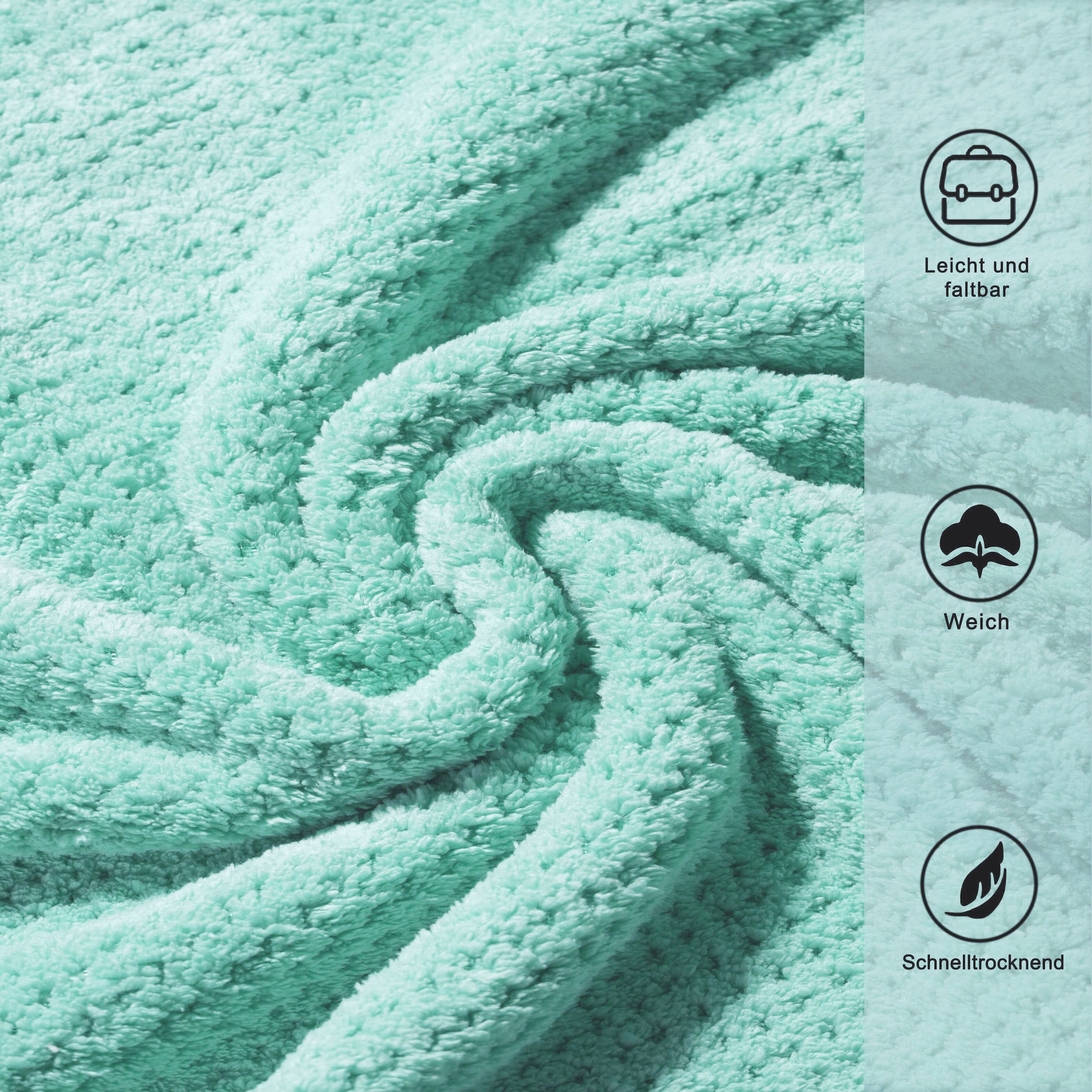 GOODproduct Handtücher »Parris, diverse Grössen, ideal als Sporthandtuch, Reisehandtuch« sehr leicht, kompakt, schnelltrocknend, Mikrofaser, mit Waffelmuster