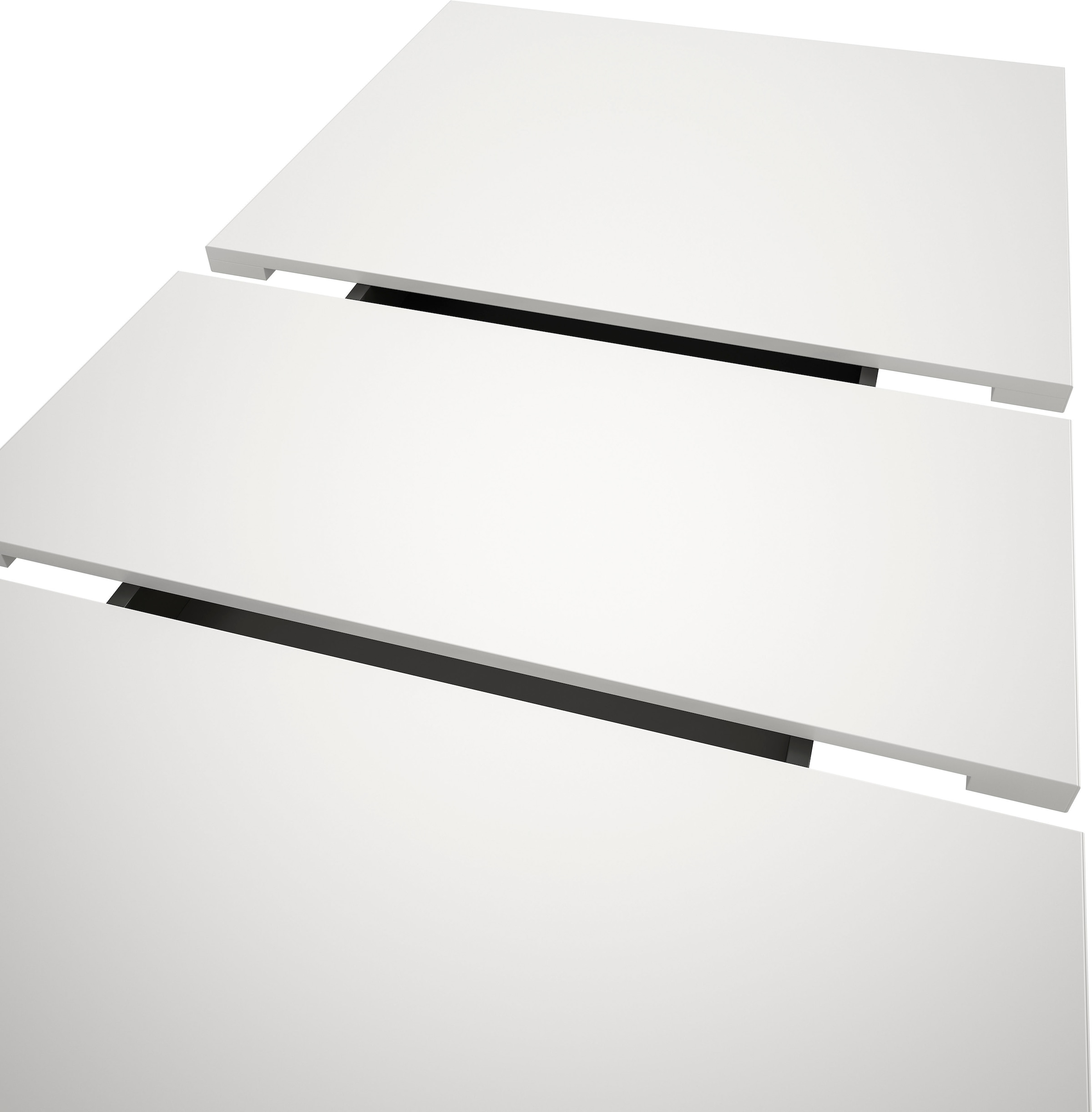 Home affaire Table de salle à manger »Motus, ausziehbar 150 -190 cm, inklusive 40 cm Einlegeplatte« Ensemble, 1 cuis tlg. Doppelsäulengestell mit Bodenplatte, Tisch, Esstisch, Küche