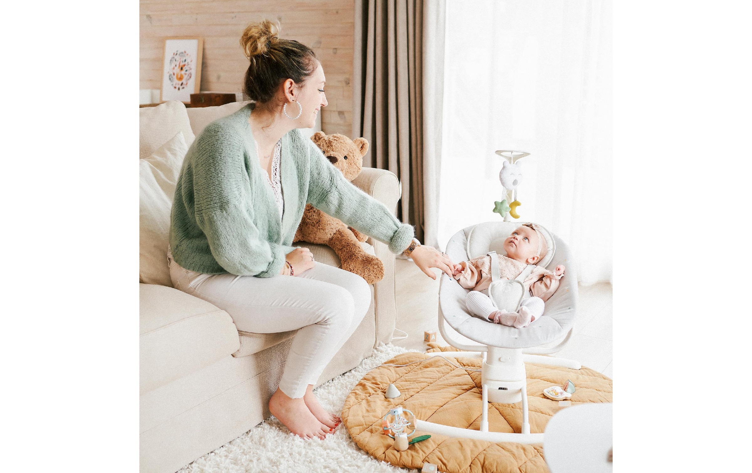 badabulle Babyschaukel »Lichen« bis 9 kg