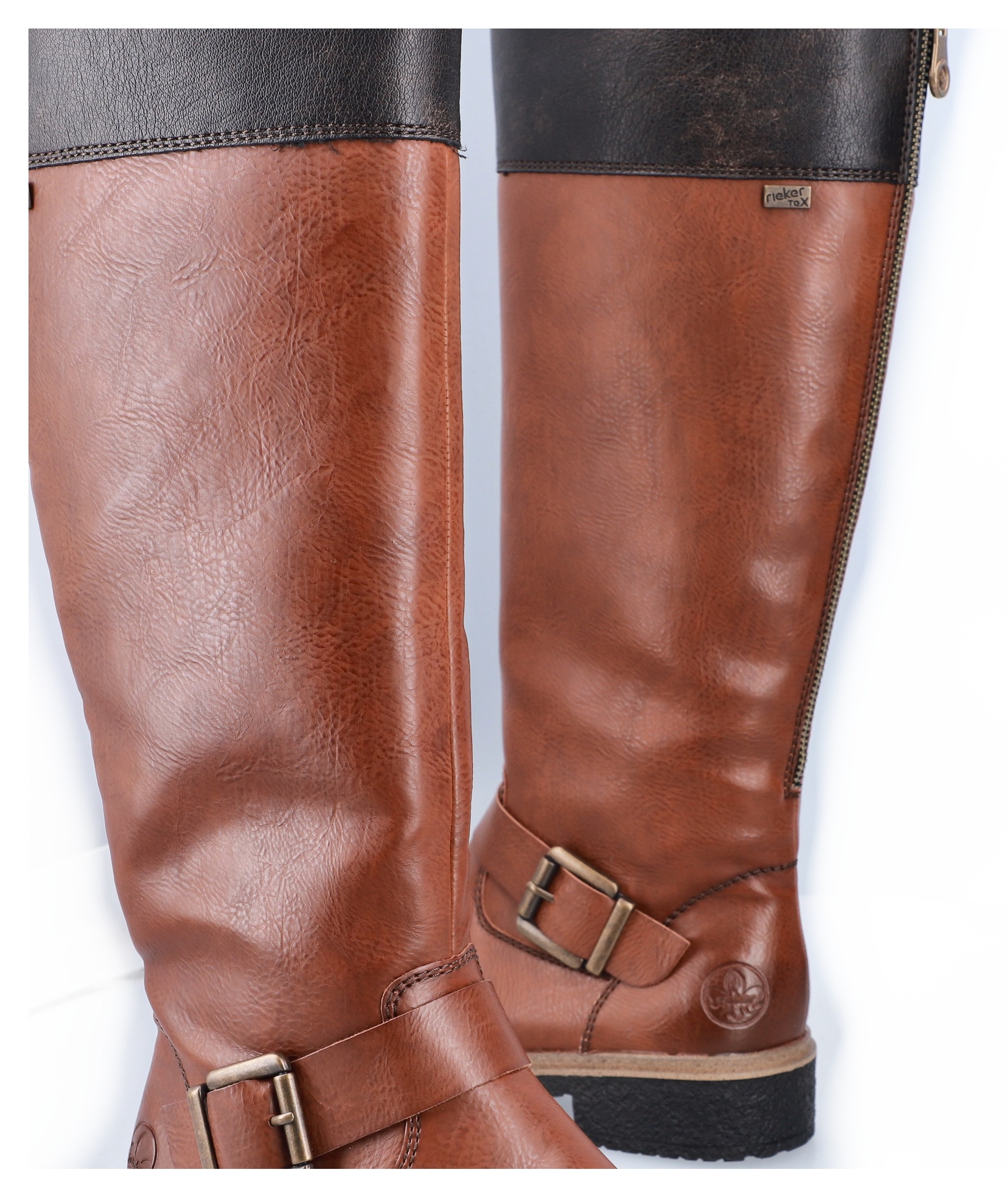 Rieker Winterstiefel, Langschaftstiefel, TEX-Membran, Blockabsatz, Innenreissverschluss