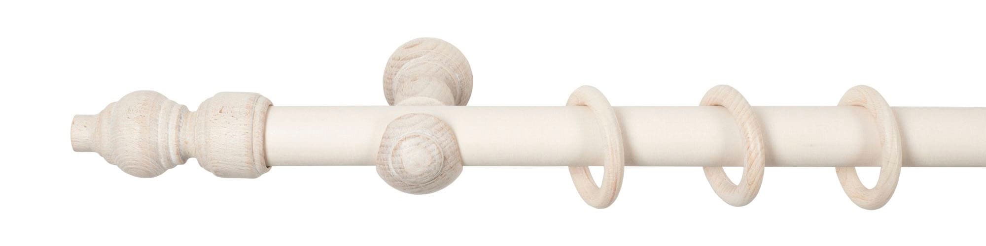 SN DECO GROUP Gardinenstange »Filigrano«, 1 läufig-läufig, Fixmass, 28 mm, Holz, verschiedene Längen und Farben, Komplettset
