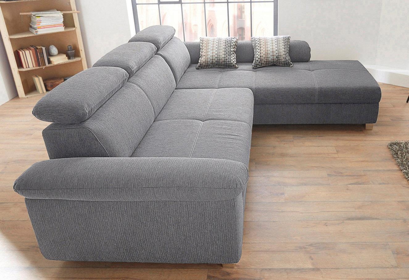 Image of Jockenhöfer Gruppe Ecksofa "Landshut L-Form, B: 295 cm" mit Bettfunktion, Kopfteilverstellung & 2 Zierkissen
