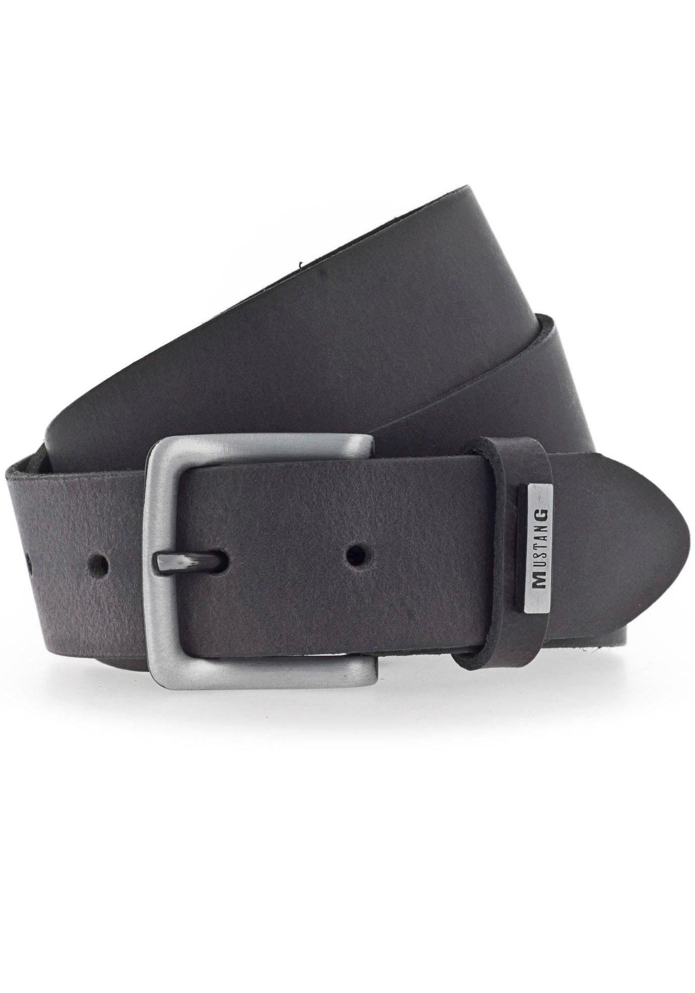 Image of MUSTANG Ledergürtel, Robustes Rindsleder mit satinierter Schnalle bei Ackermann Versand Schweiz