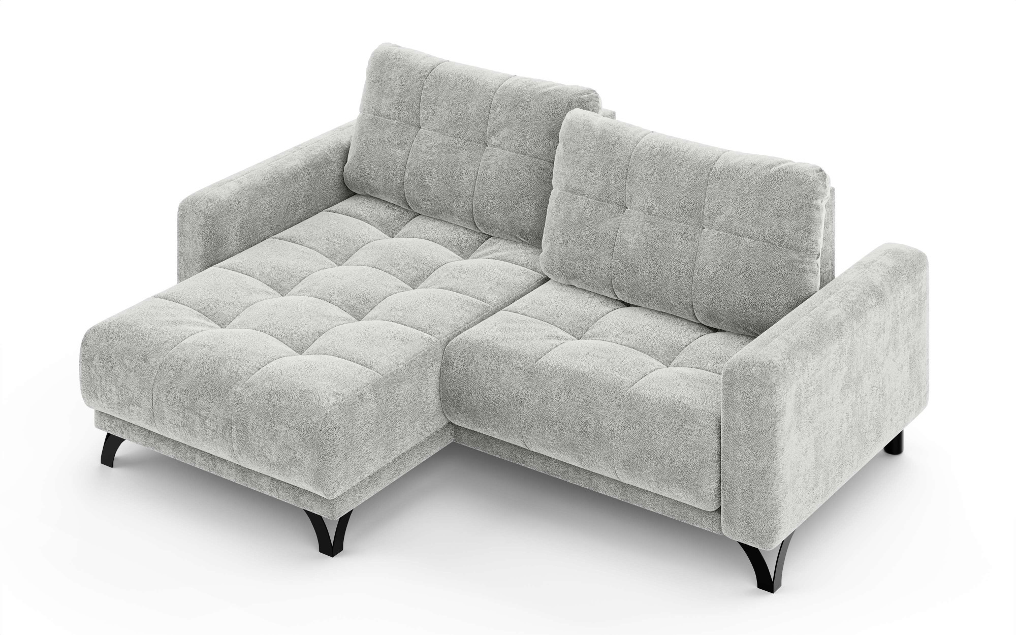 INOSIGN Ecksofa »FAIRVIEW mit verstellbaren Rückenlehne, Masse B/T/H: 234/174/93 cm«, L-Form mit Wellenunterfederung, Recamiere beidseitig montierbar