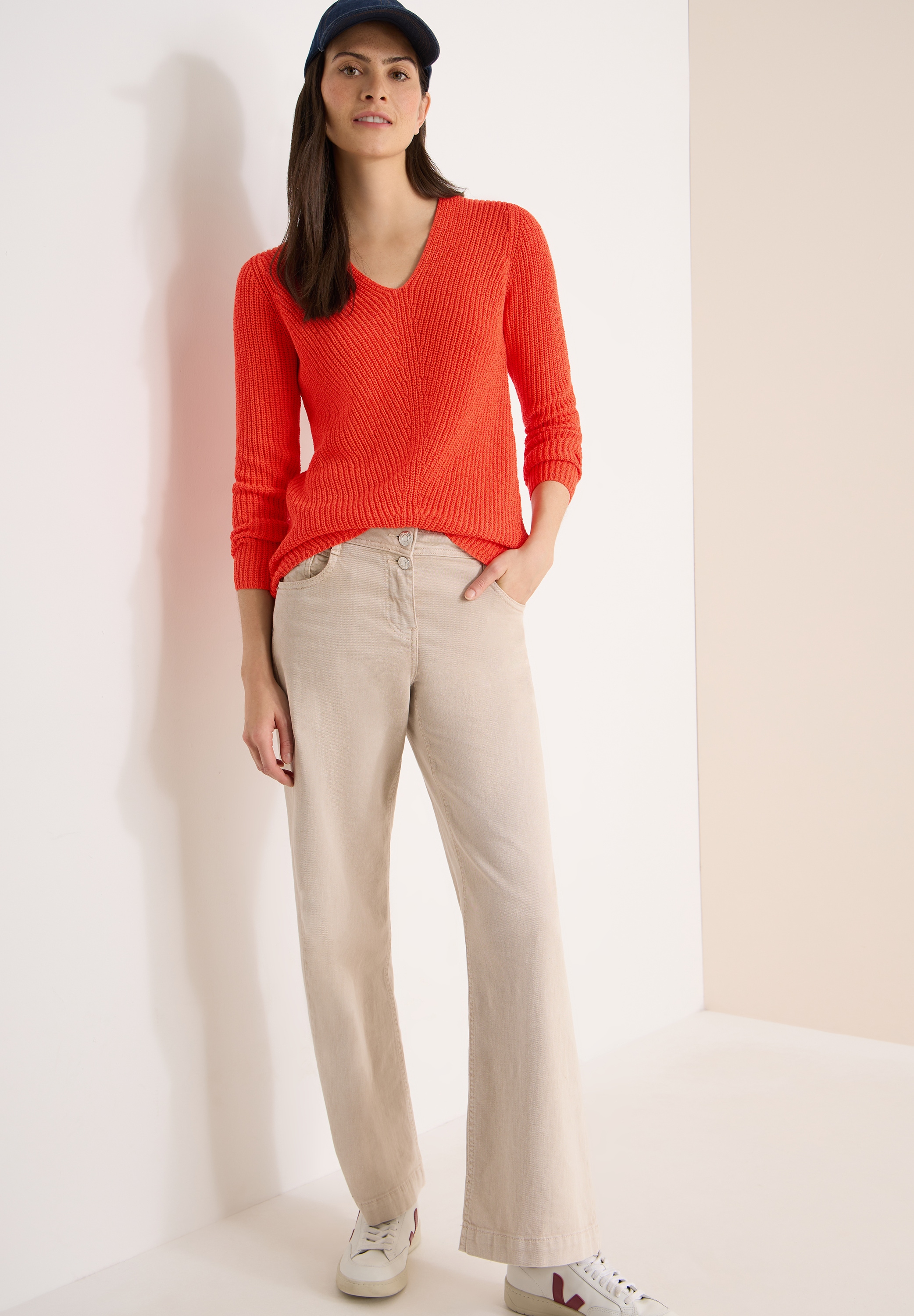 Cecil Pull en tricot mit V-Auschnitt