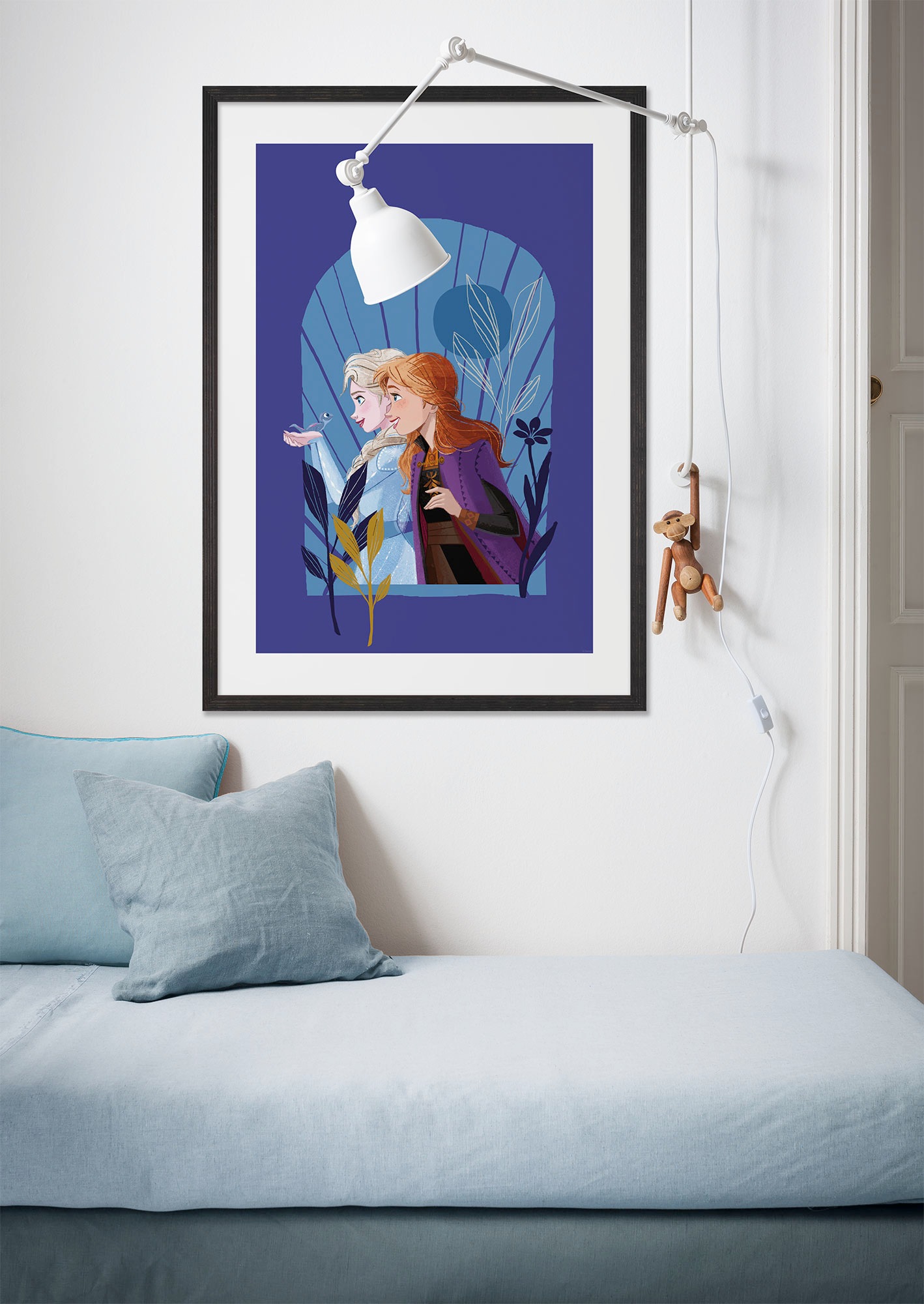 Image of Komar Wandbild "Frozen Mockingbird" Disney Set, 1 Stk. tlg. 30 x 40 cm (Breite x Höhe) - Kinderzimmer, Dekoration