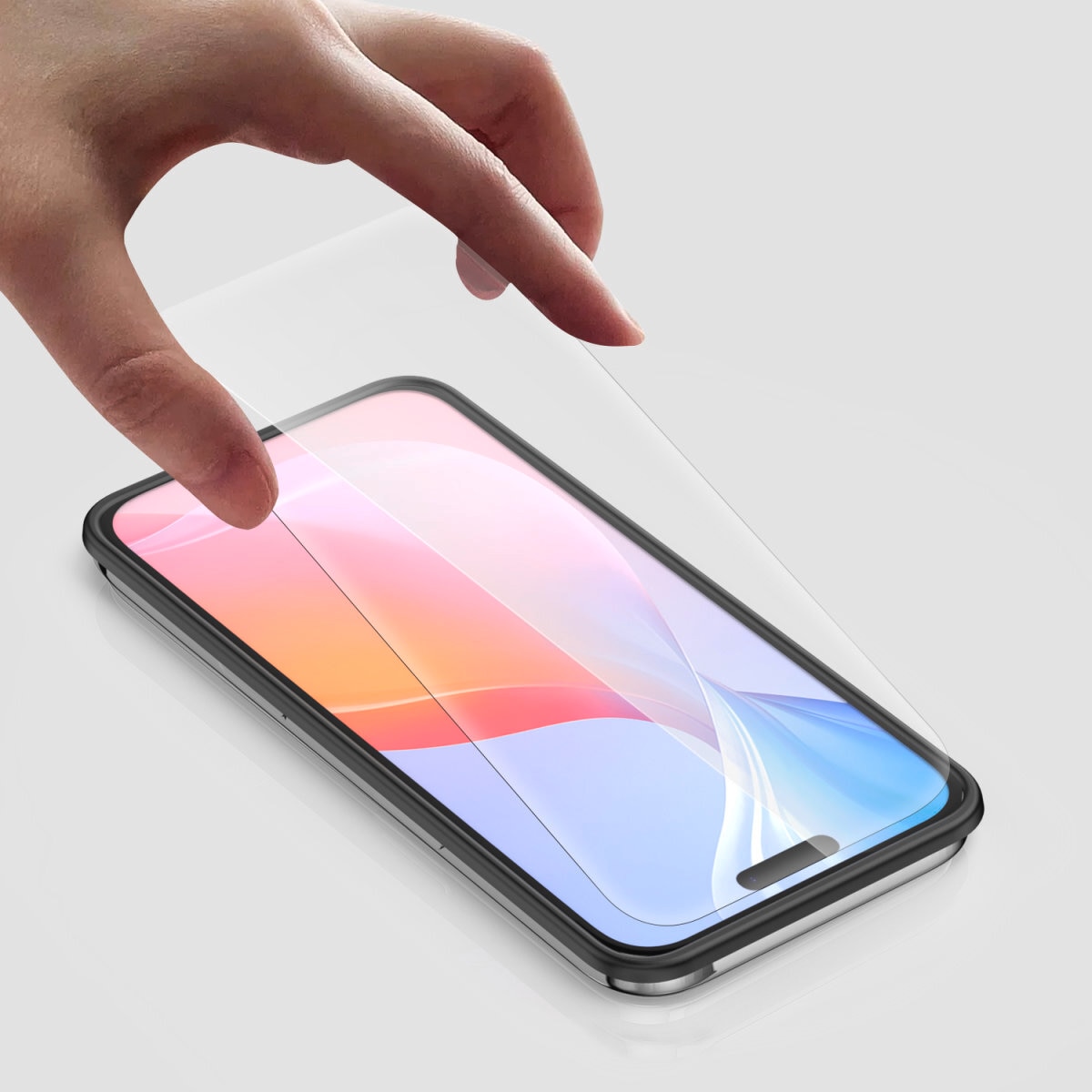 4smarts Displayschutzglas »Second Glass mit Montagerahmen«, für Apple iPhone 16 Plus, (1 St.), Displayschutzfolie, Schutzfolie, Bildschirmschutz, kratz- & stossfest