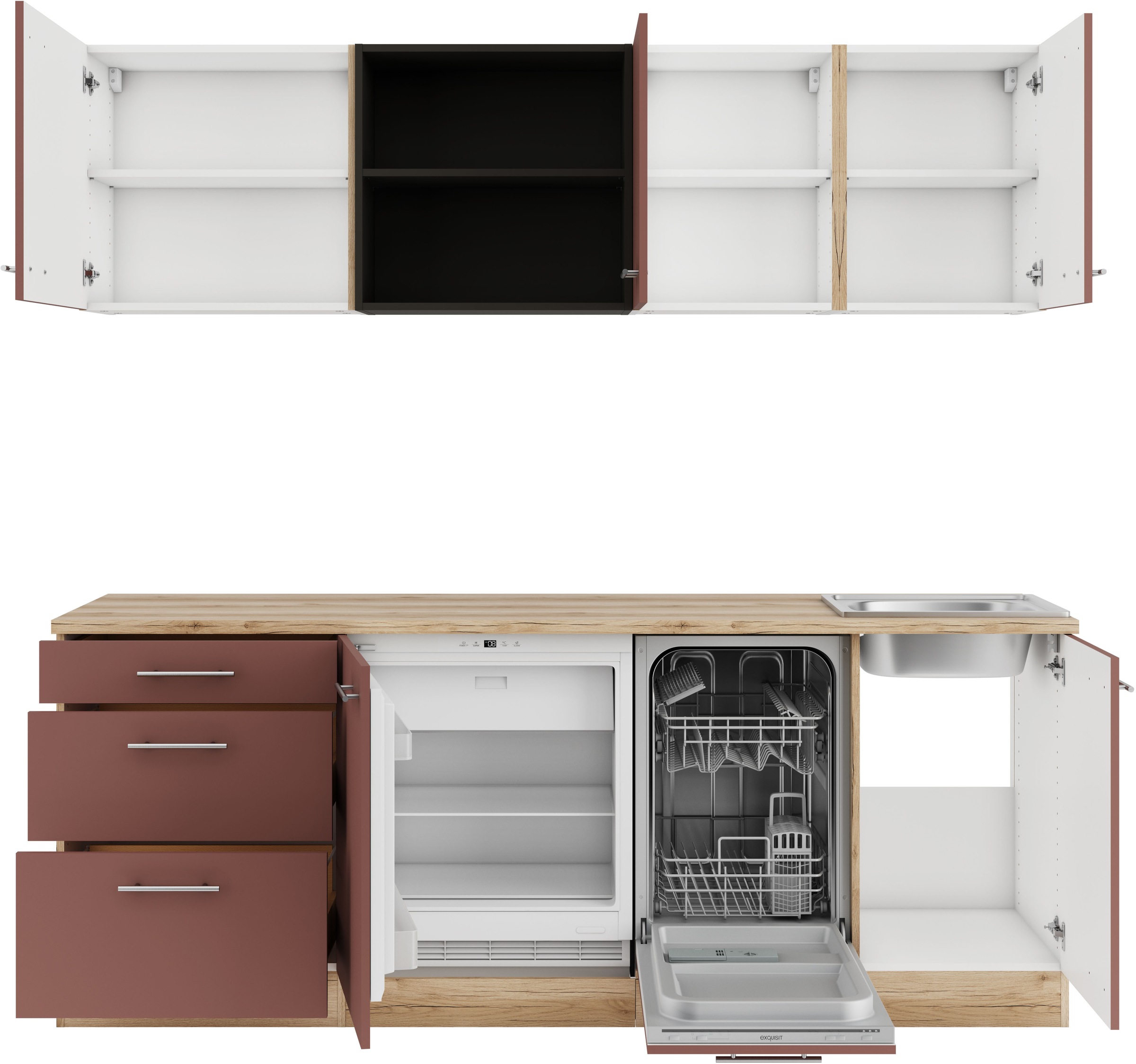 OPTIFIT Cuisine »Bella« Breite 210 cm, wahlweise mit E-Geräten