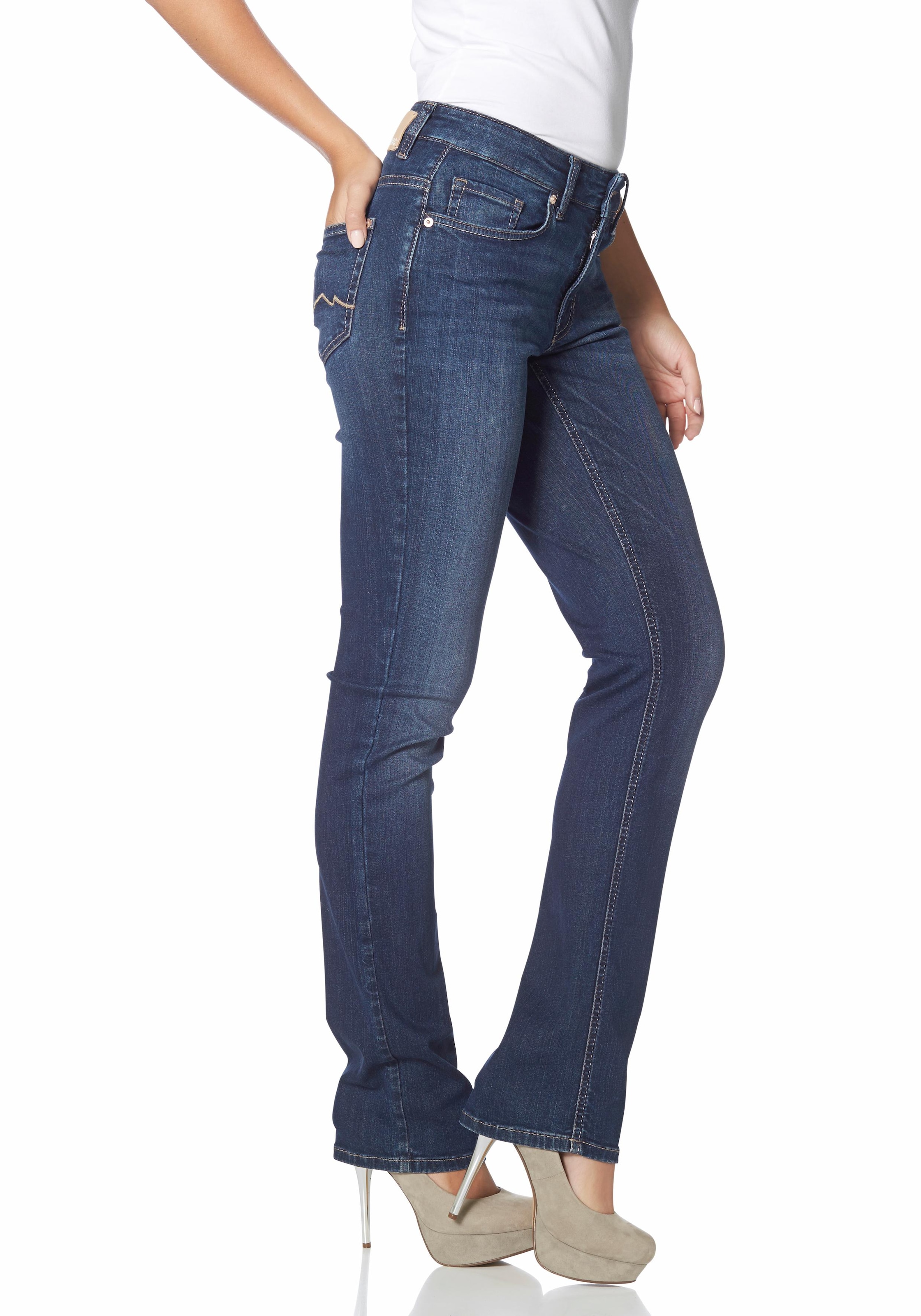 Stretch-Jeans geschnitten ♕ versandkostenfrei Gerade kaufen »Melanie«, MAC