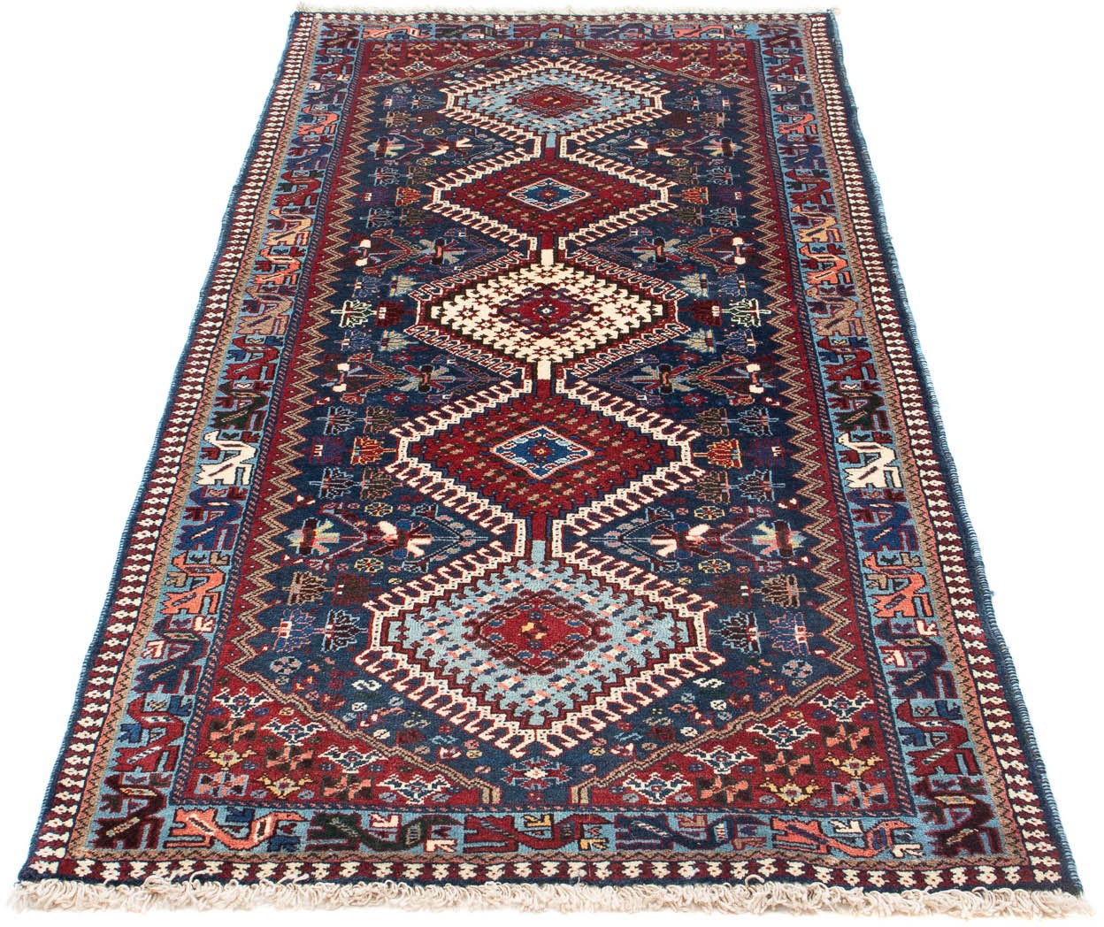Image of morgenland Orientteppich »Perser - Nomadic - 190 x 80 cm - dunkelblau«, rechteckig, 10 mm Höhe, Wohnzimmer, Handgeknüpft, Einzelstück mit Zertifikat bei Ackermann Versand Schweiz