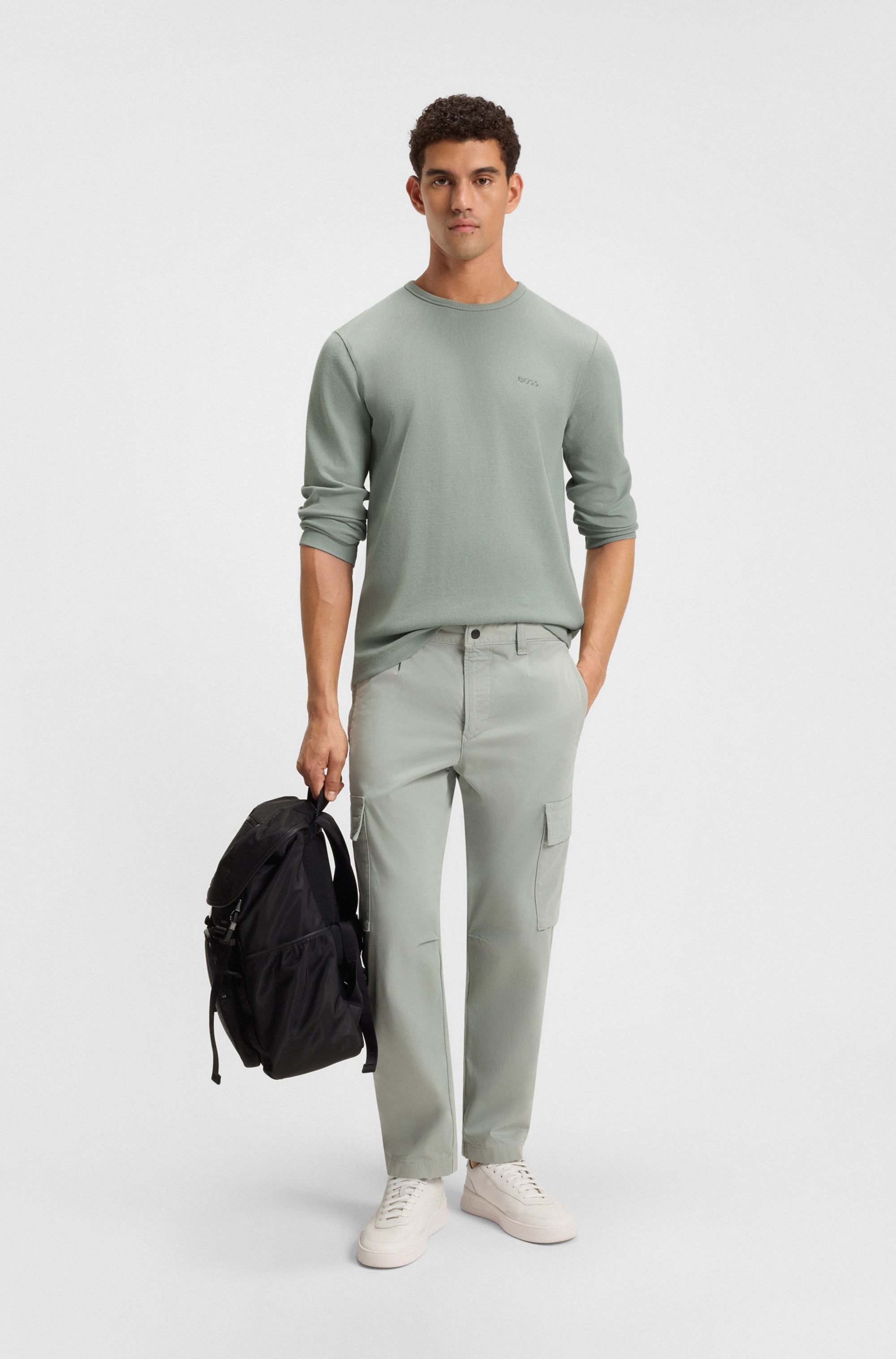 BOSS ORANGE Langarmshirt »Tempesto«, mit BOSS-Stickerei
