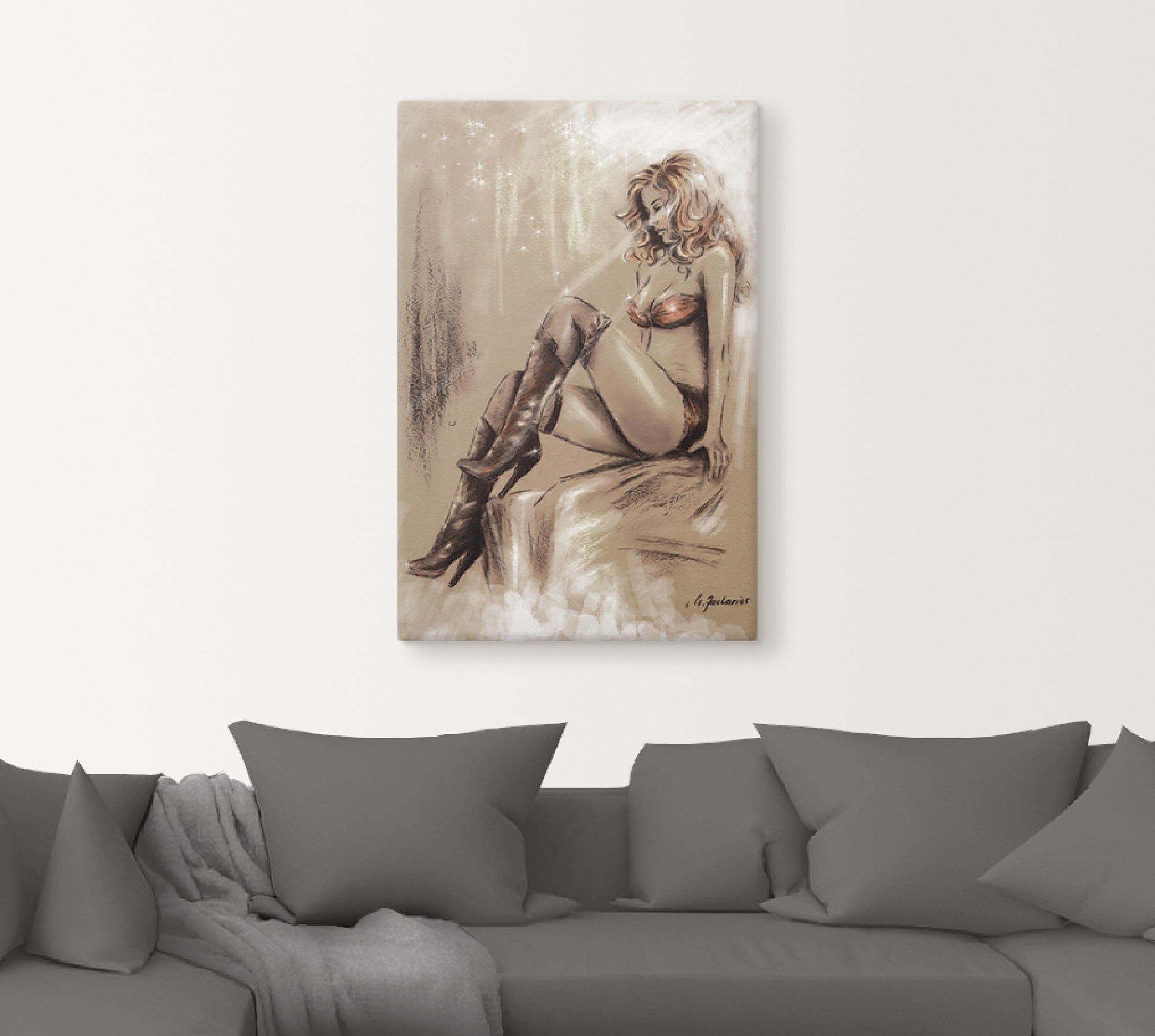 Image of Artland Wandbild »High heels im Licht«, Frau, (1 St.), in vielen Grössen & Produktarten - Alubild / Outdoorbild für den Aussenbereich, Leinwandbild, Poster, Wandaufkleber / Wandtattoo auch für Badezimmer geeignet bei Ackermann Versand Schweiz