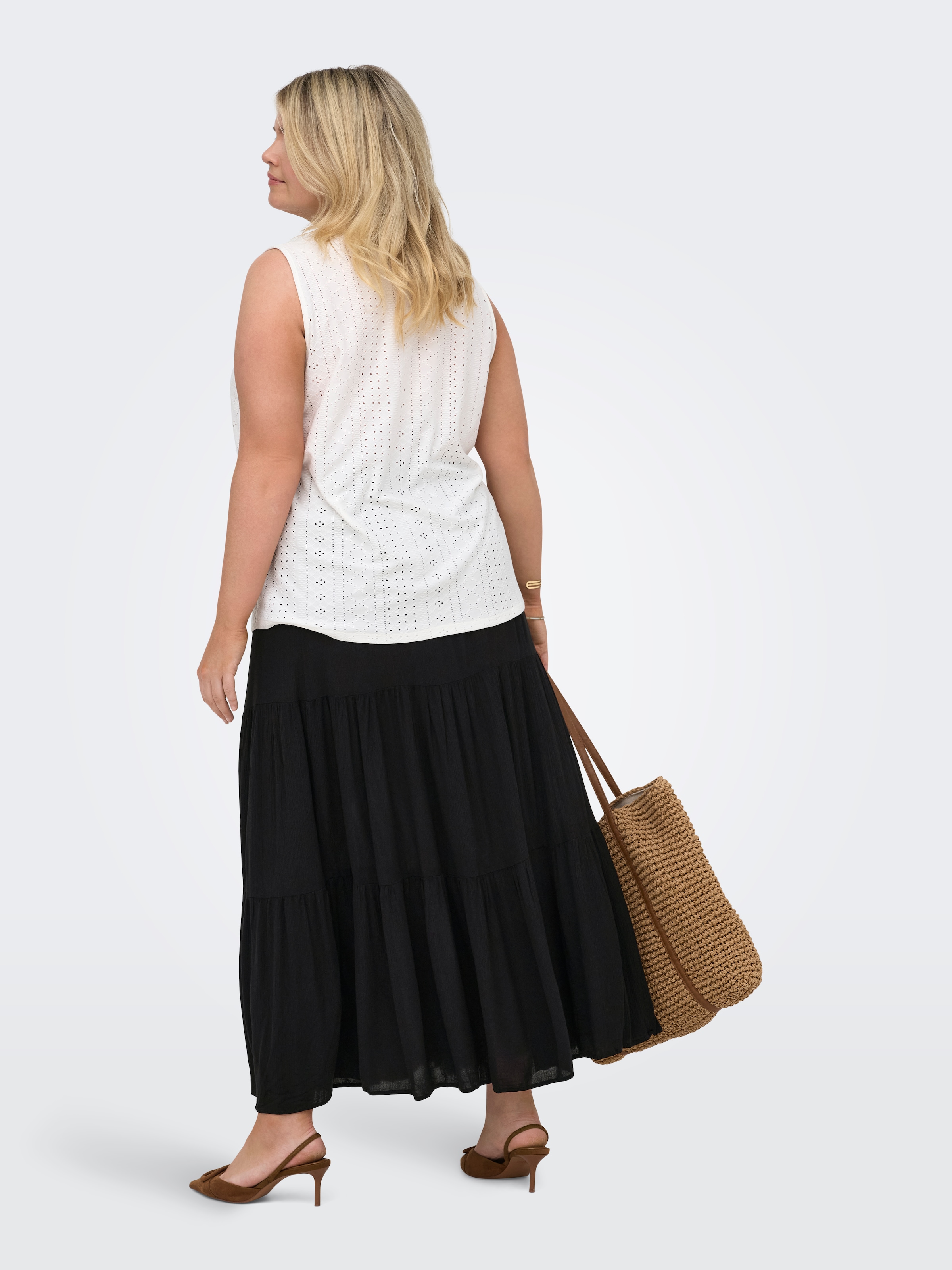 ONLY CARMAKOMA Maxirock »CARMIKKA LONG SKIRT WVN NOOS« mit Volant