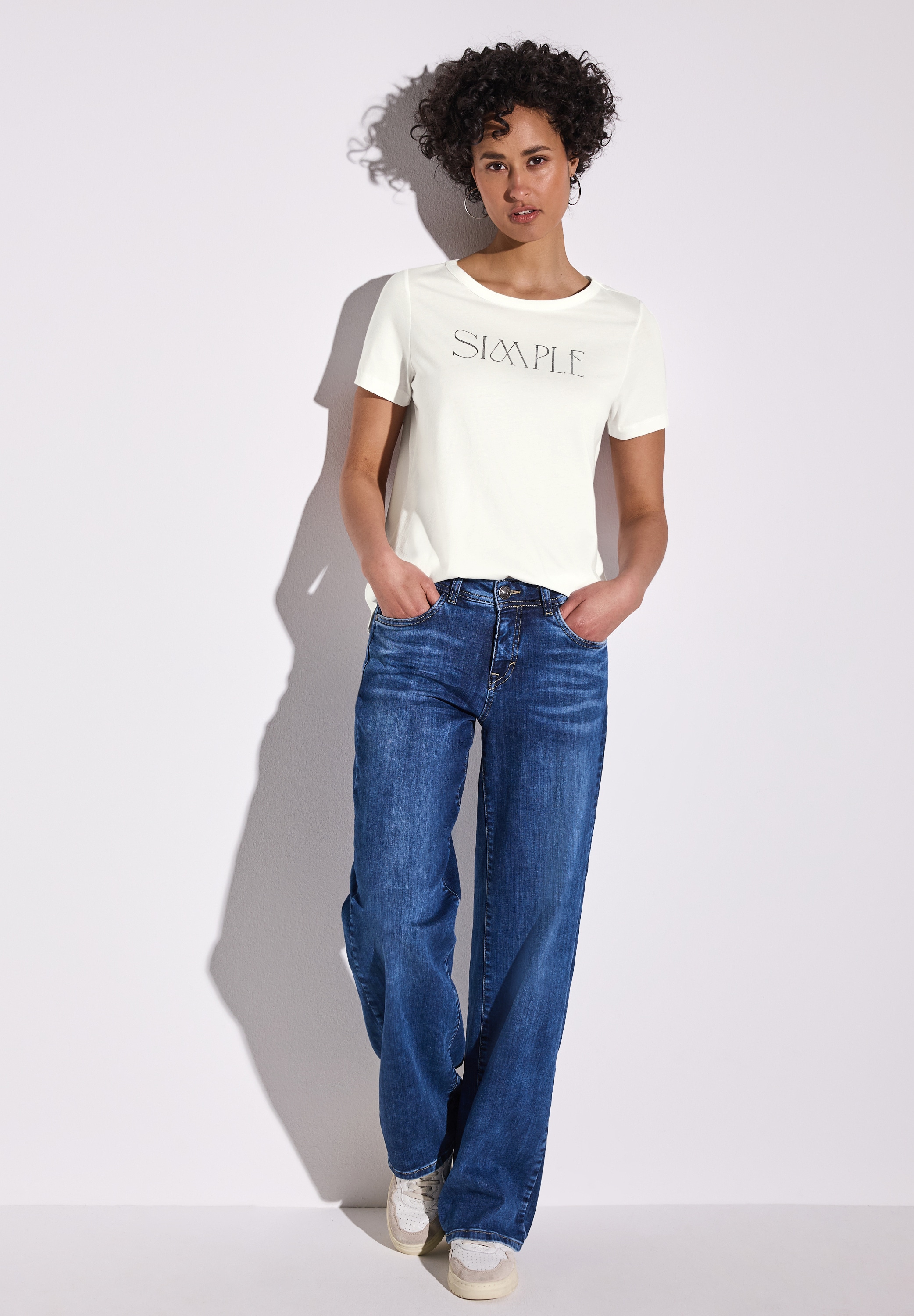 STREET ONE T-Shirt, mit Wording-Print