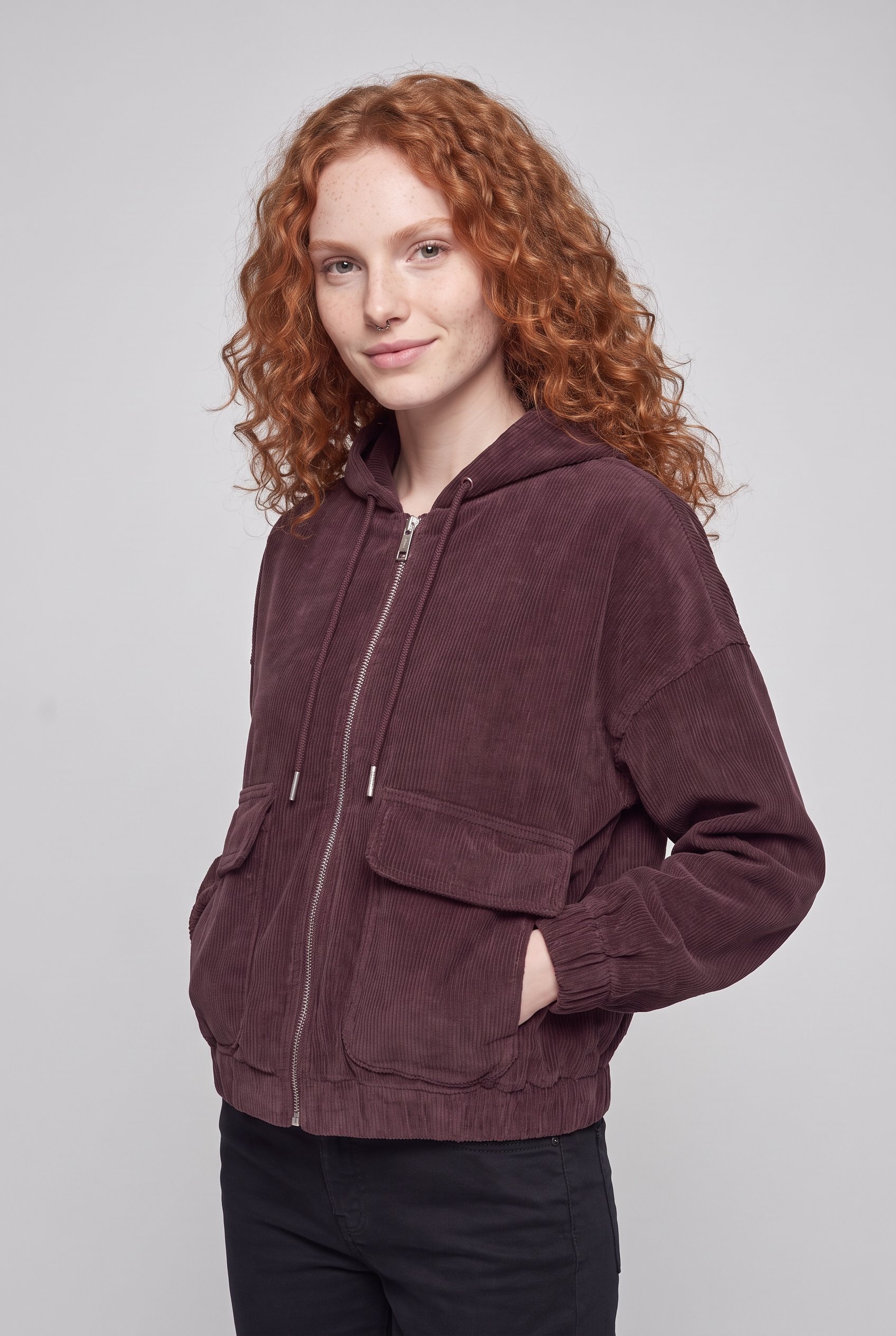 ONLY Cordjacke »ONLKENZIE L/S CORD JACKET PNT NOOS« mit Kapuze Baumwollmischung
