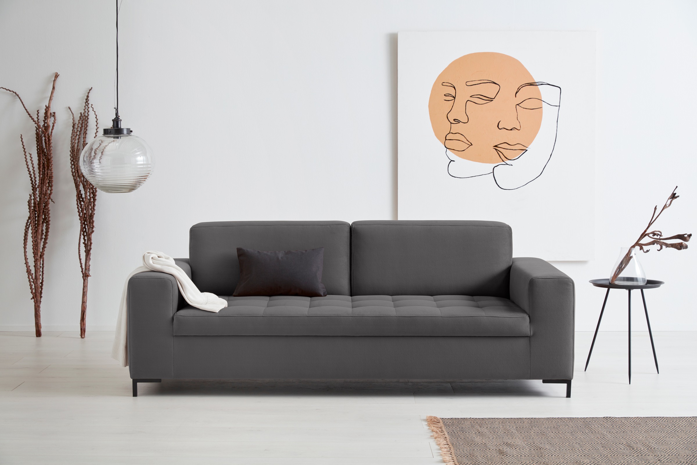 Image of GOODproduct 3-Sitzer »Grazzo«, hochwertige Stoffe aus recyceltem Material, Steppung im Sitzbereich bei Ackermann Versand Schweiz