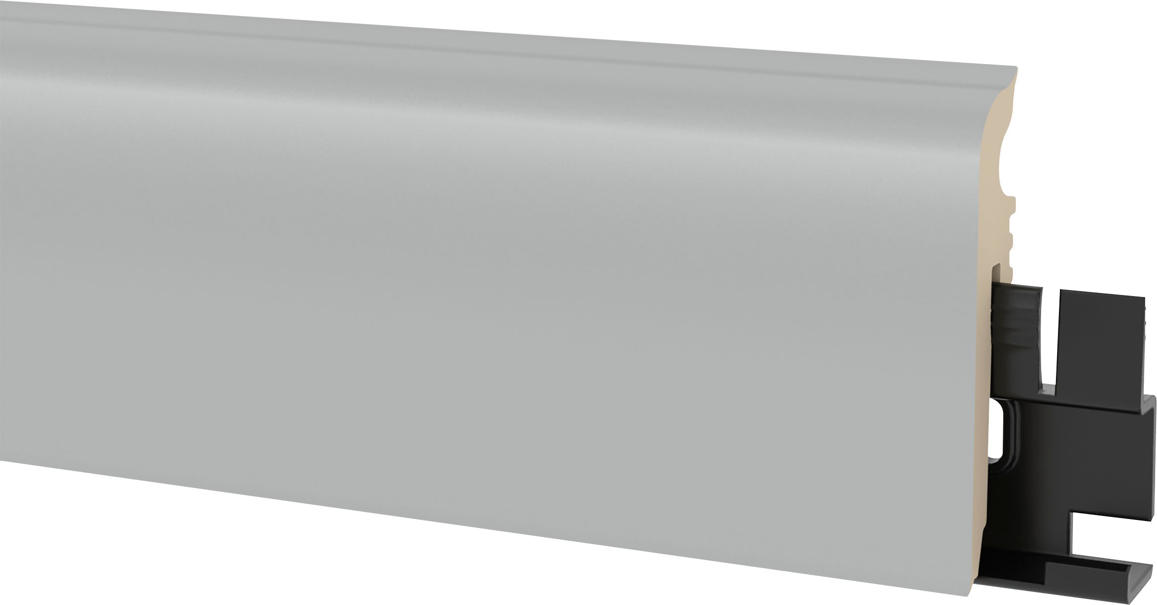 Image of Arbiton Sockelleiste »VIGO 60«, (Set, 2 St., 2 Stück á 2,20m), Uni Dunkelgrau, Hochwertige Uni-Designleiste für Vinyl bei Ackermann Versand Schweiz