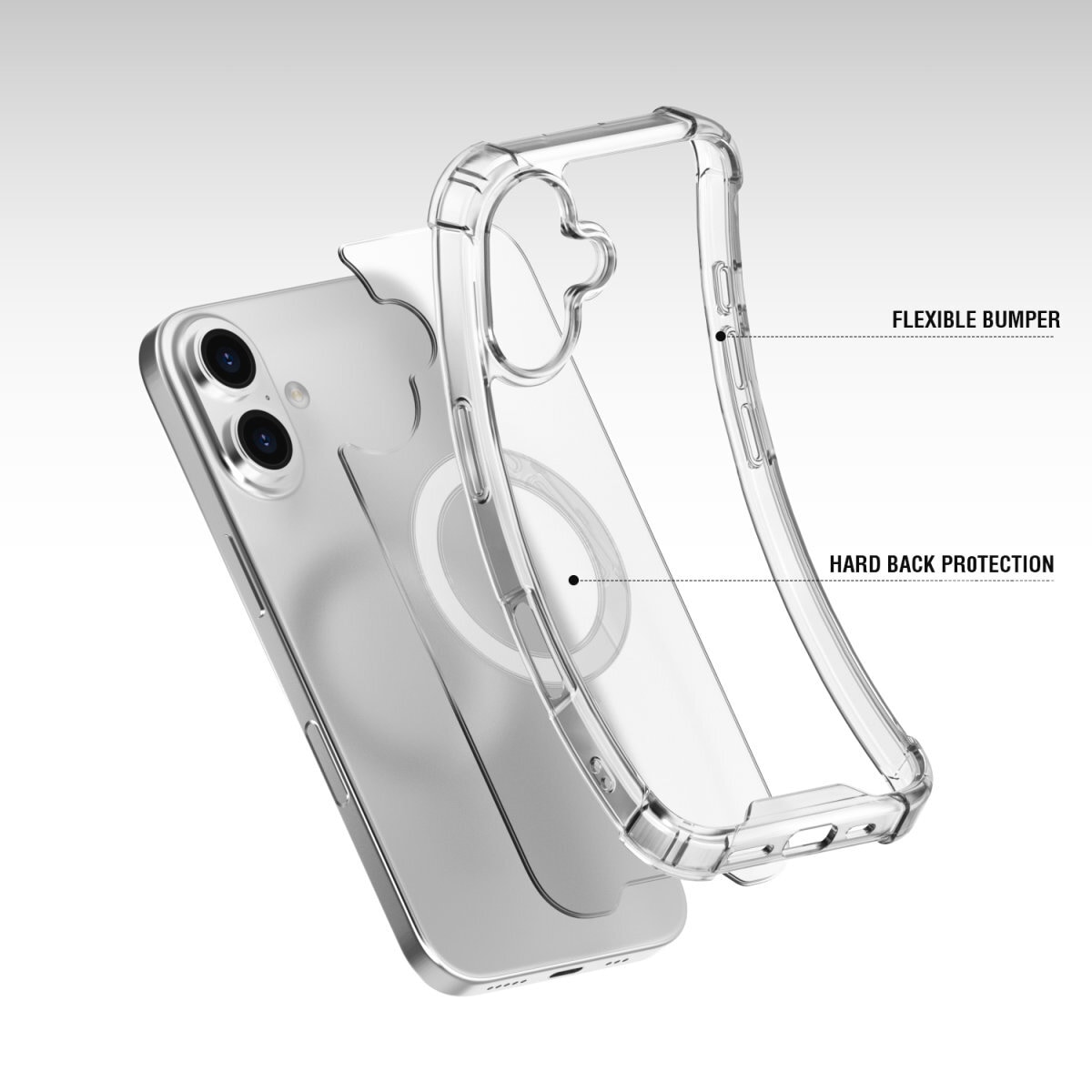 4smarts Handyhülle »Hybrid Case Ibiza für Apple iPhone 16«, Backcover, Schutzhülle, Handyschutzhülle, Case, Schutzcase, stossfest