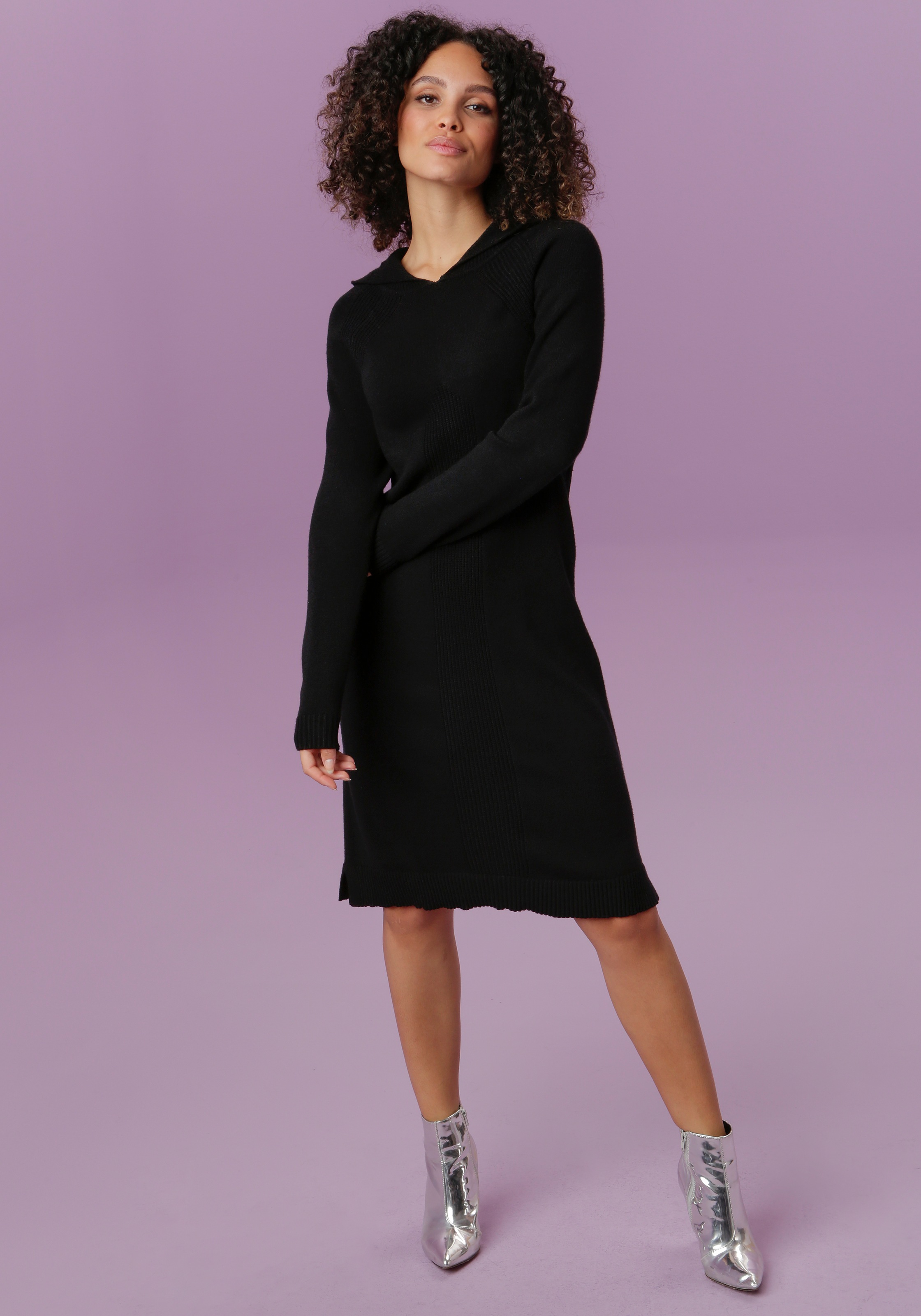 Image of Aniston CASUAL Strickkleid, mit Kapuze bei Ackermann Versand Schweiz