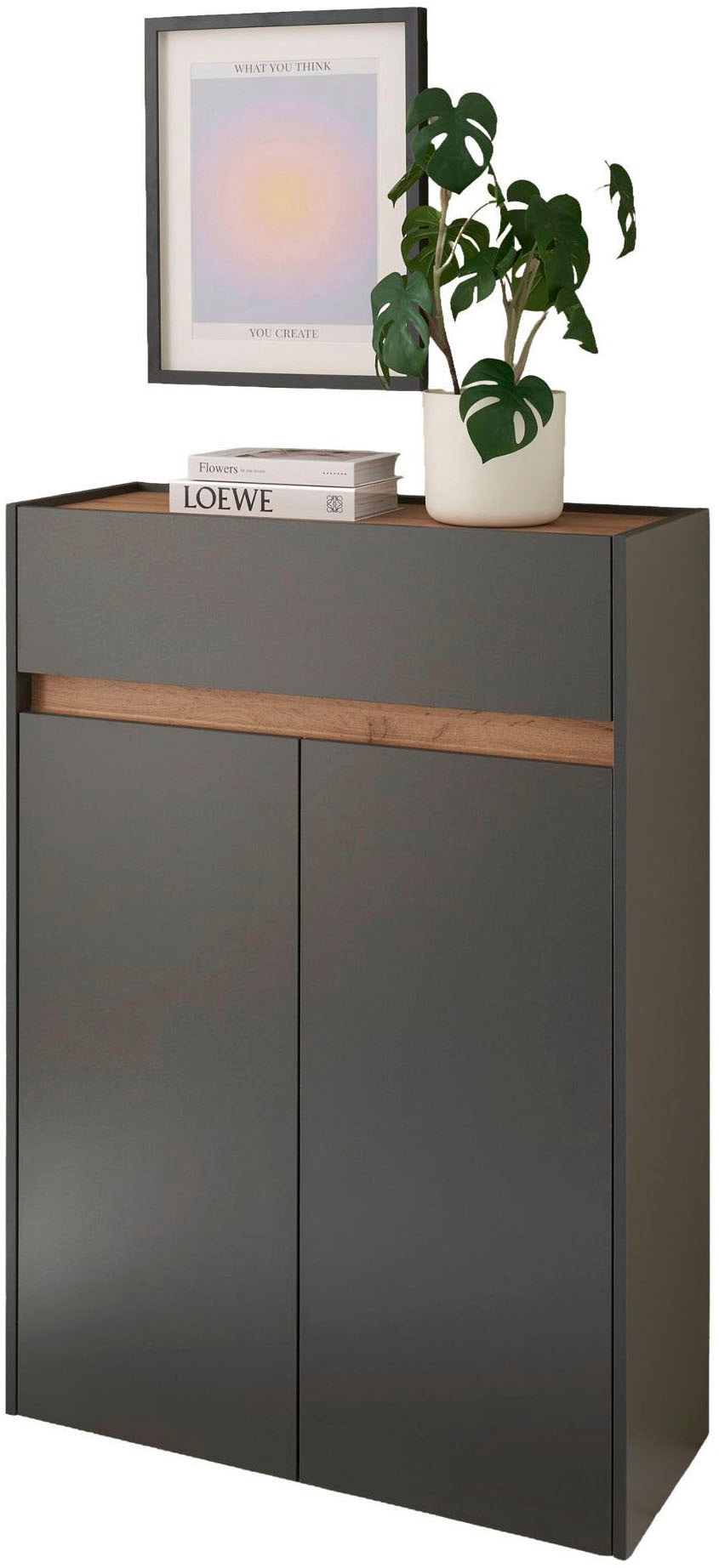 INOSIGN Armoire à chaussures »City/Giron, modernes Schuhregal, Schrank für 16 Schuhe, Schuhkommode« eine Schublade und vier Schuhfächer, viel Stauraum, 93 cm breit