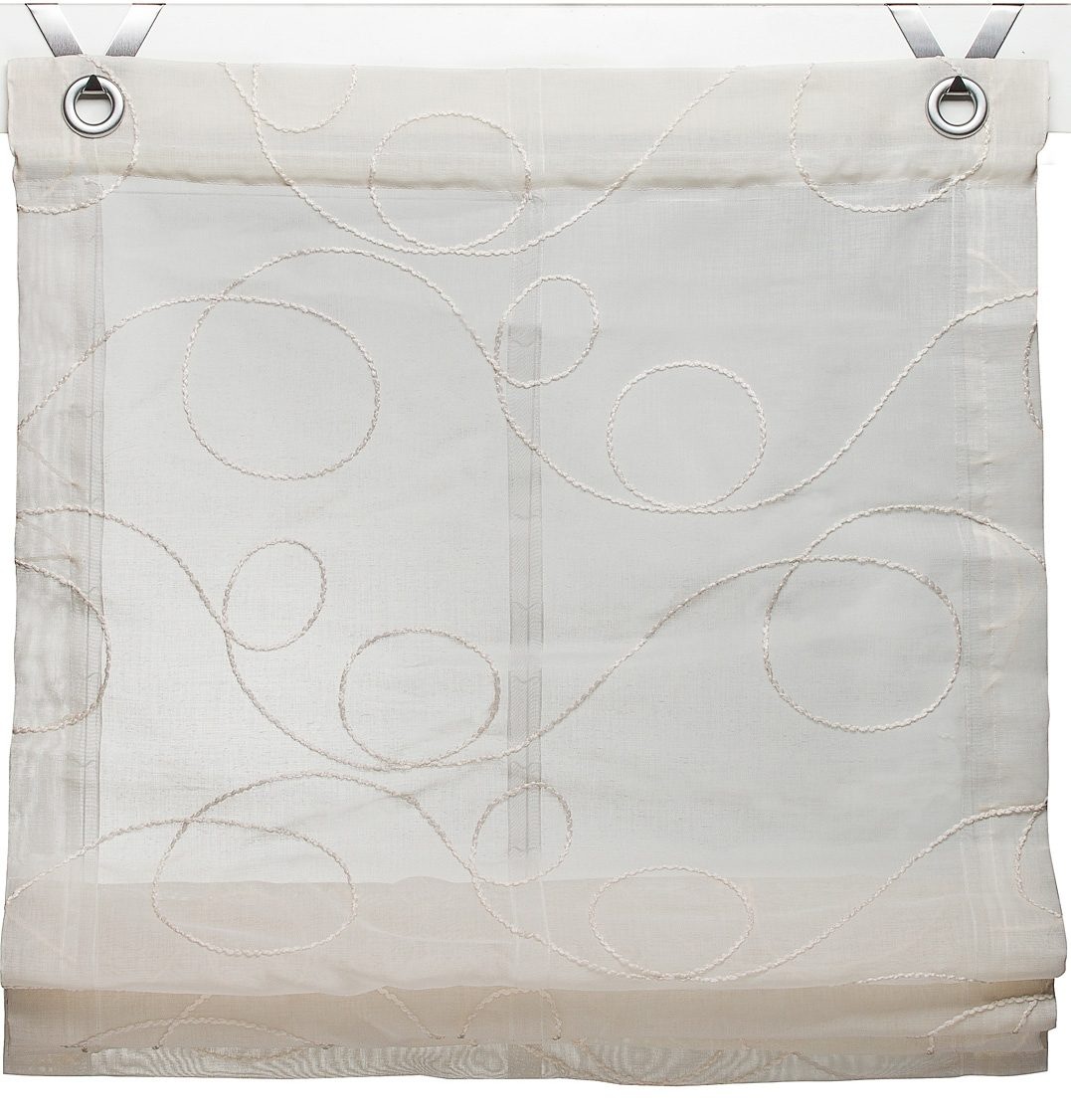 Image of Kutti Raffrollo »Jasmin«, mit Hakenaufhängung, ohne Bohren, mit Ösen, incl. Fensterhaken bei Ackermann Versand Schweiz