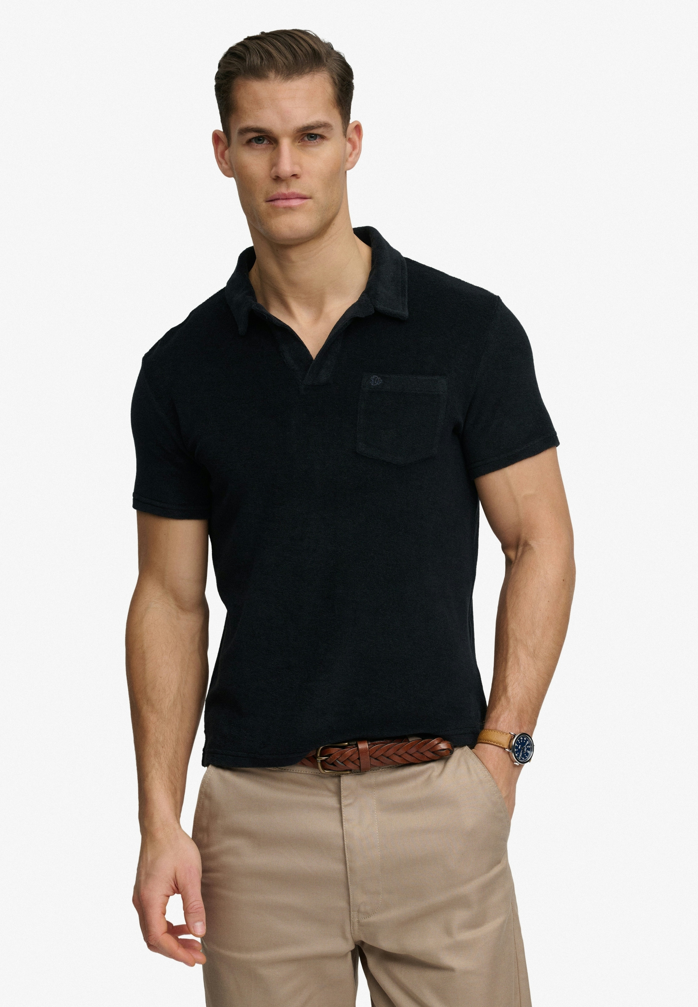 Image of Superdry Poloshirt "TOWELLING POLO" Baumwolle, relaxed fit