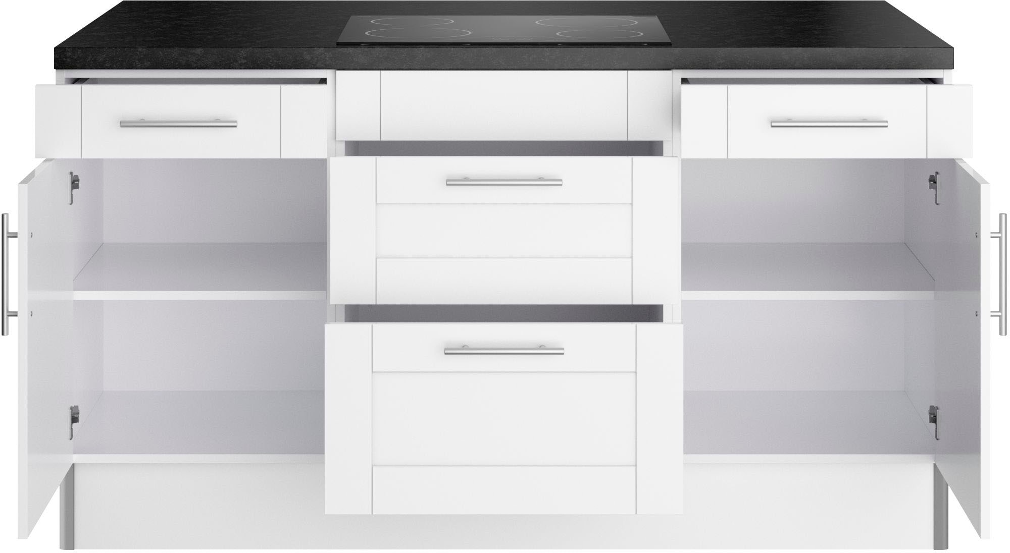 KOCHSTATION Kochinsel »KS-Ahus«, Kücheninsel, Breite 160 cm, wahlw. mit E-Gerät, Soft Close Funktion