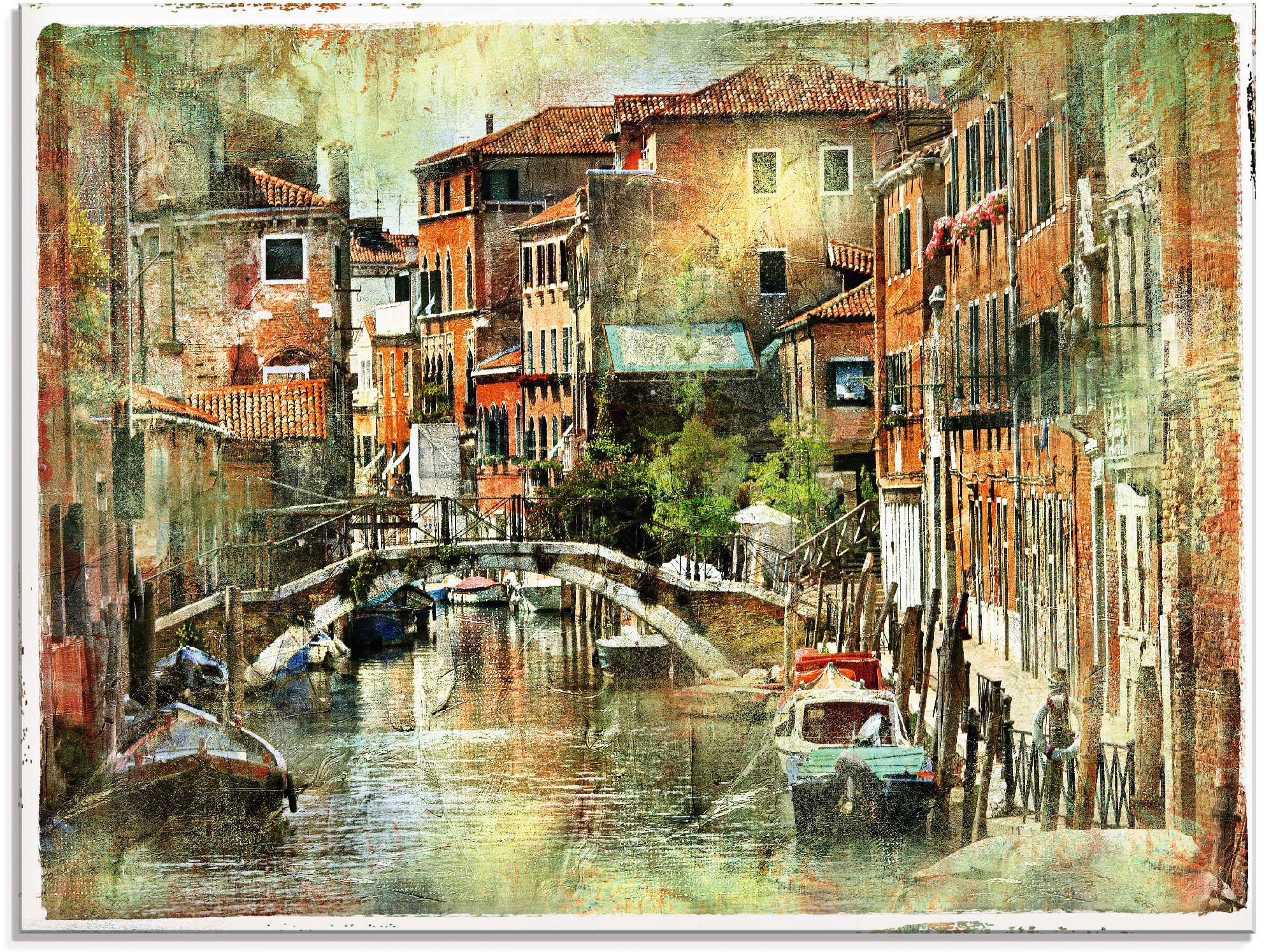 Image of Artland Glasbild »Kanal in Venedig«, Italien, (1 St.) bei Ackermann Versand Schweiz