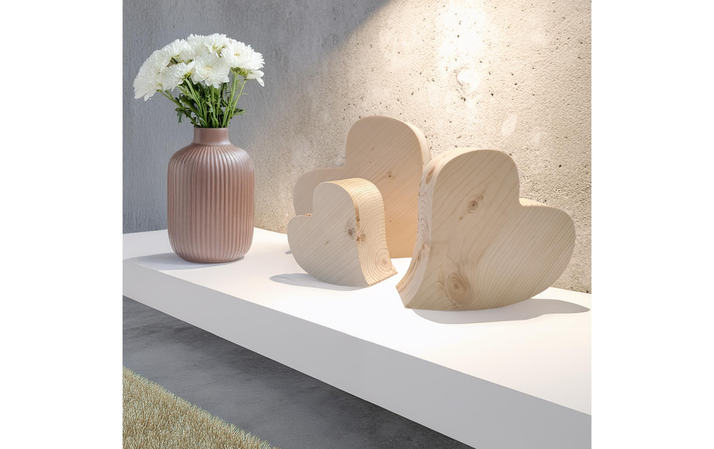 Holz Zollhaus Dekofigur »Massivholz Herz«