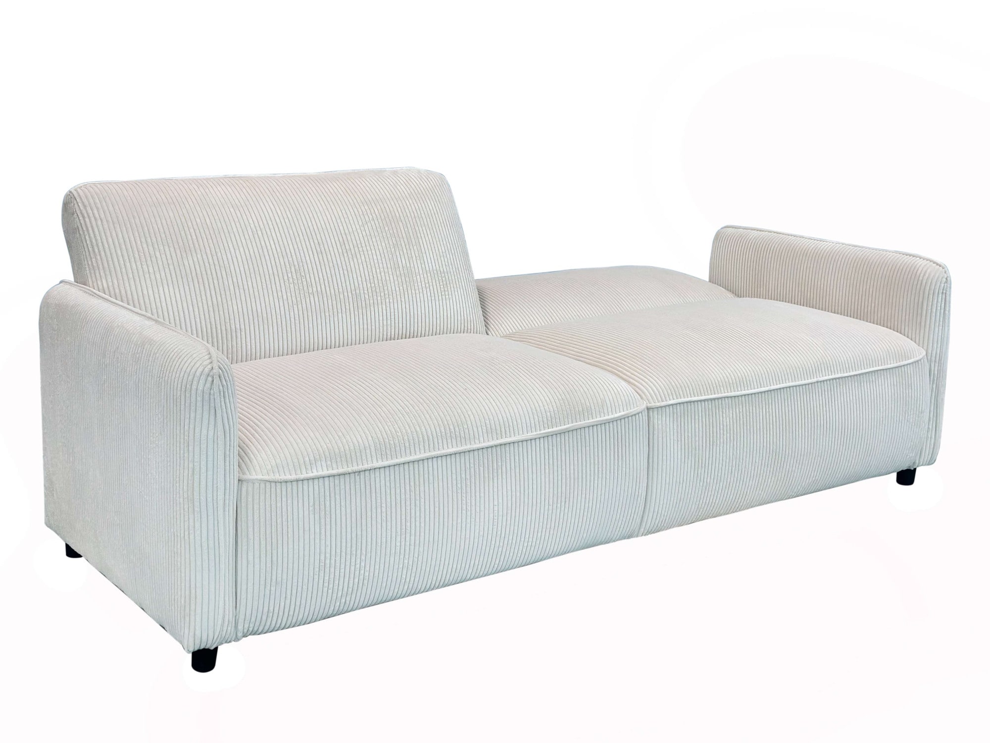 Dorel Home 3-Sitzer »Allie Curved Schlafsofa 209 cm« Bettfunktion (110/190), verstellbare Rückenlehne, Cord u. Velours