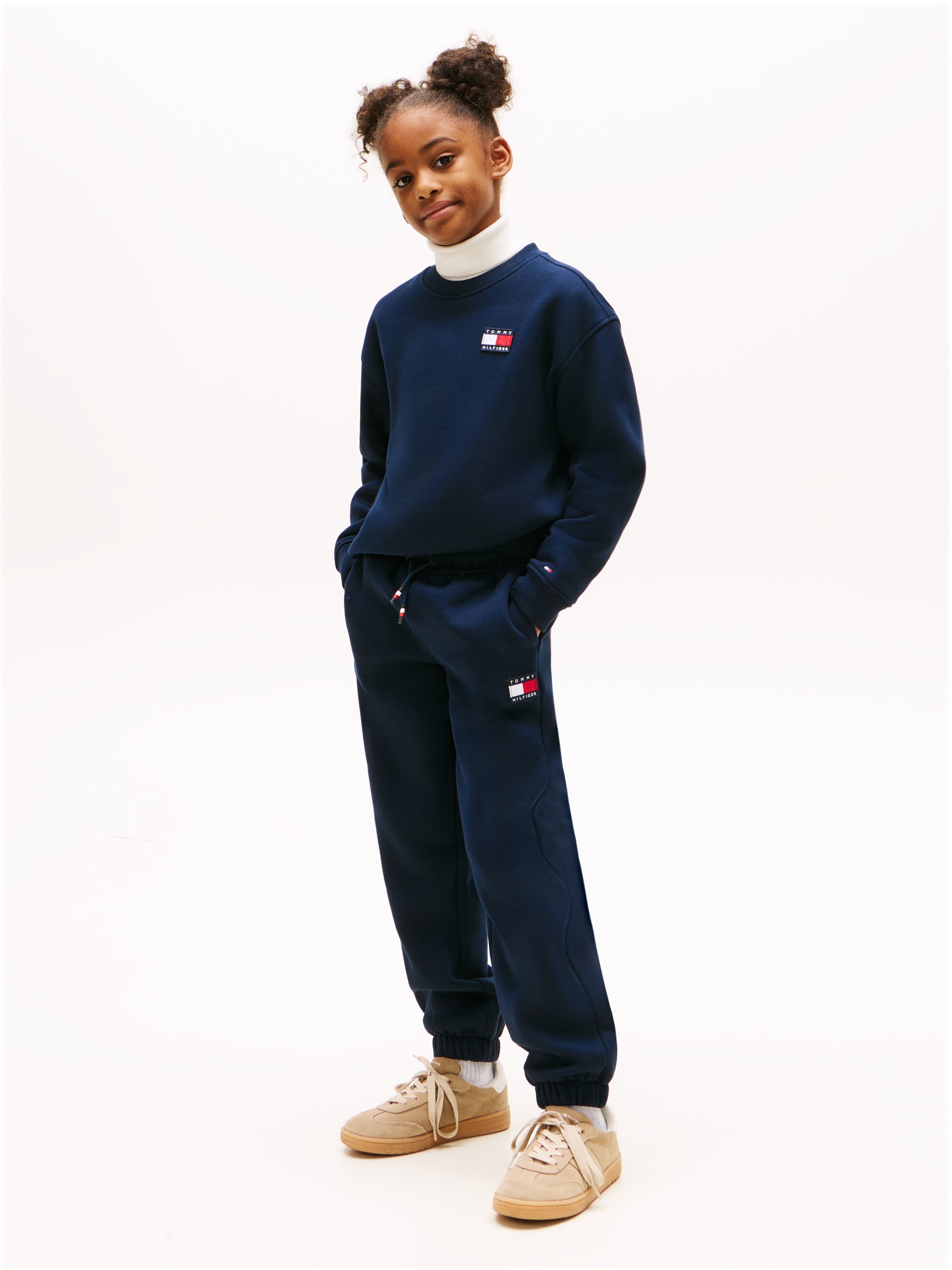 Tommy Hilfiger T-shirt à manches longues & pantalon Set, 2 pièces Kinder bis 16 Jahre, mit Rundhalsausschnitt
